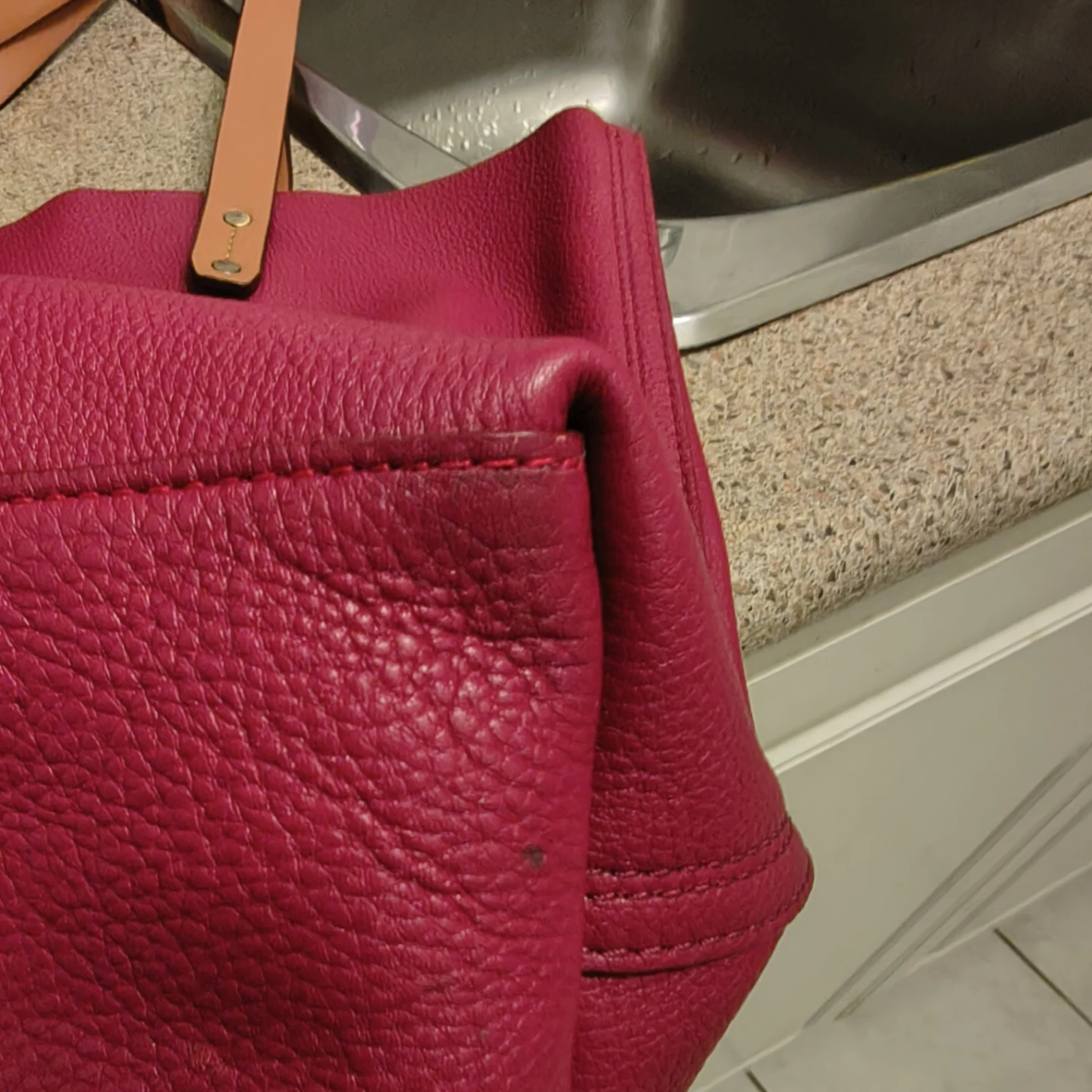 Gap Fuchsia Leather Tote Bag - photo 5