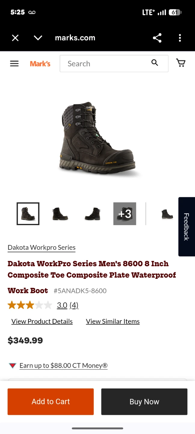 Dakota WorkPro Series 8 Inch Work Boots Size 12 - photo 4