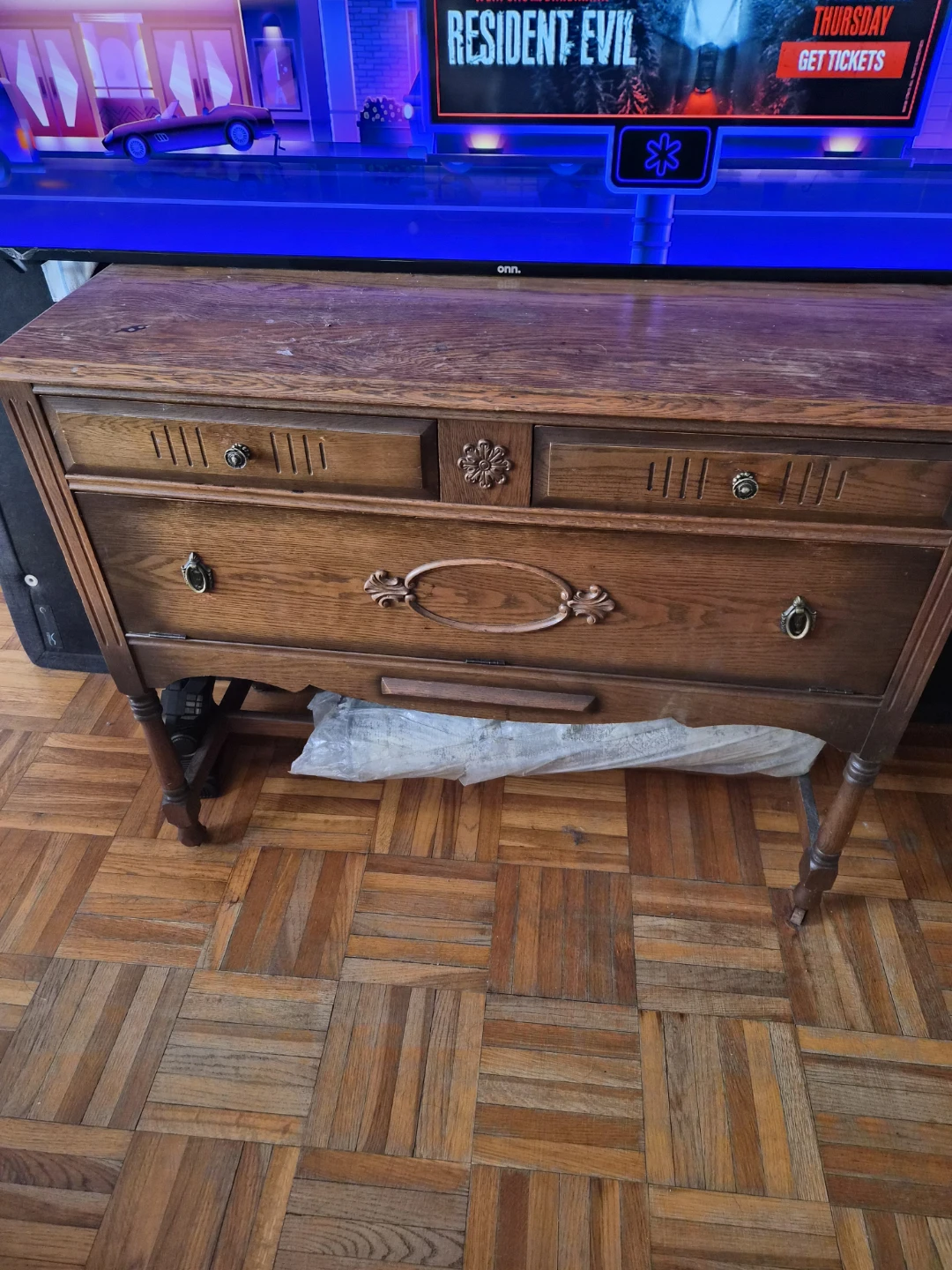 Vintage Wooden Credenza