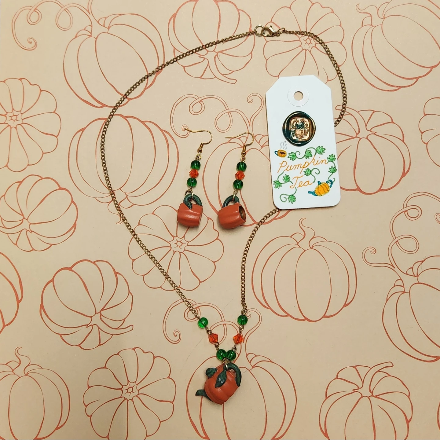Pumpkin Tea Jewellery Set