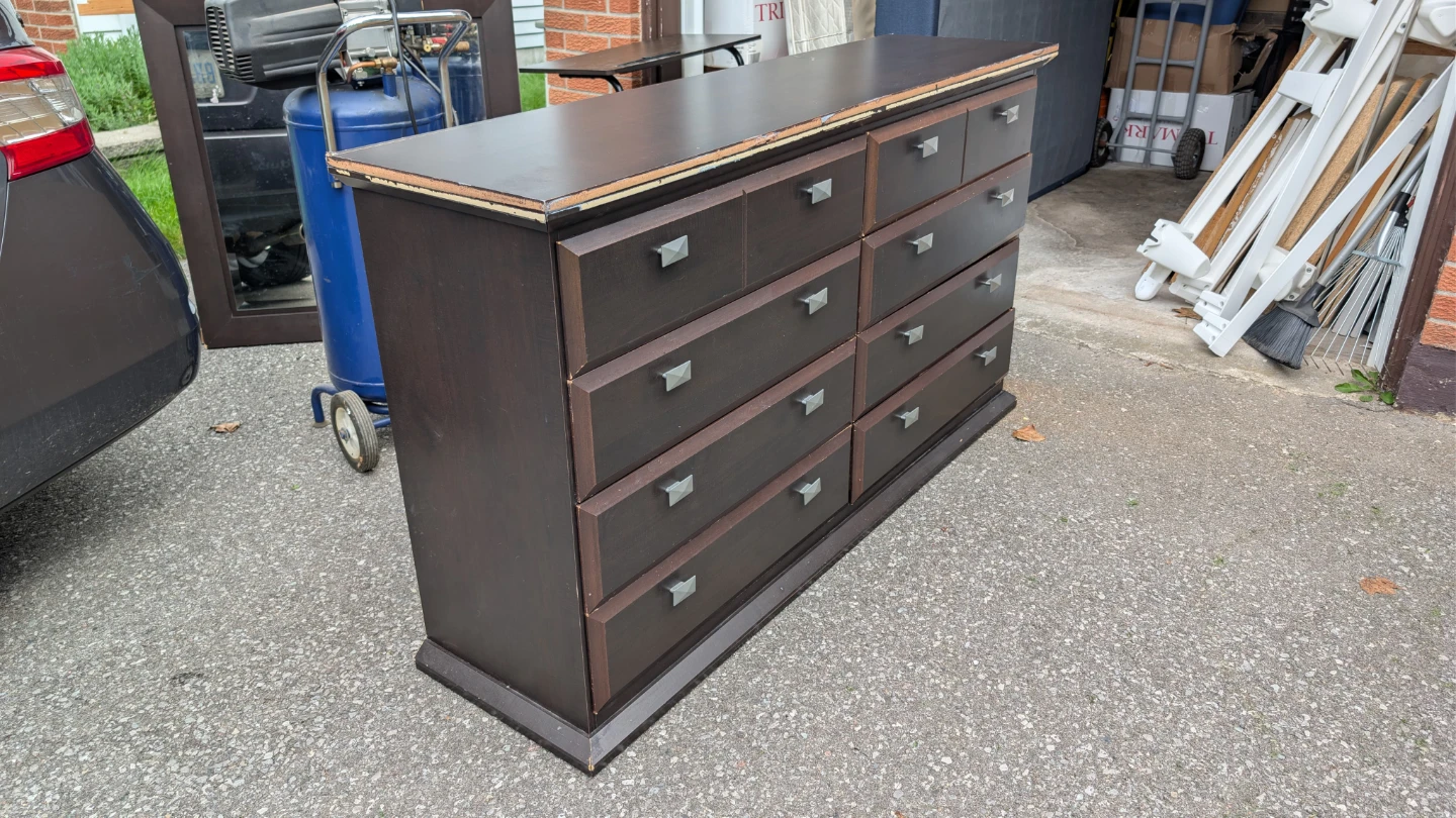 Dark Brown 8-Drawer Dresser - photo 2