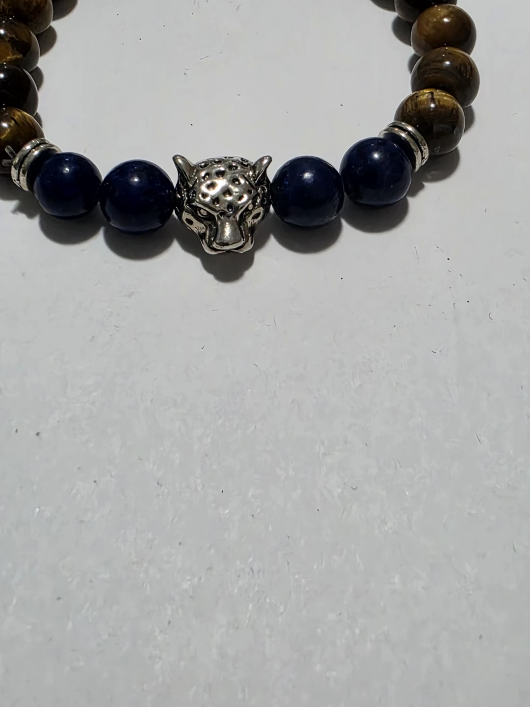 Tiger eye and blue bead bracelet. - photo 3