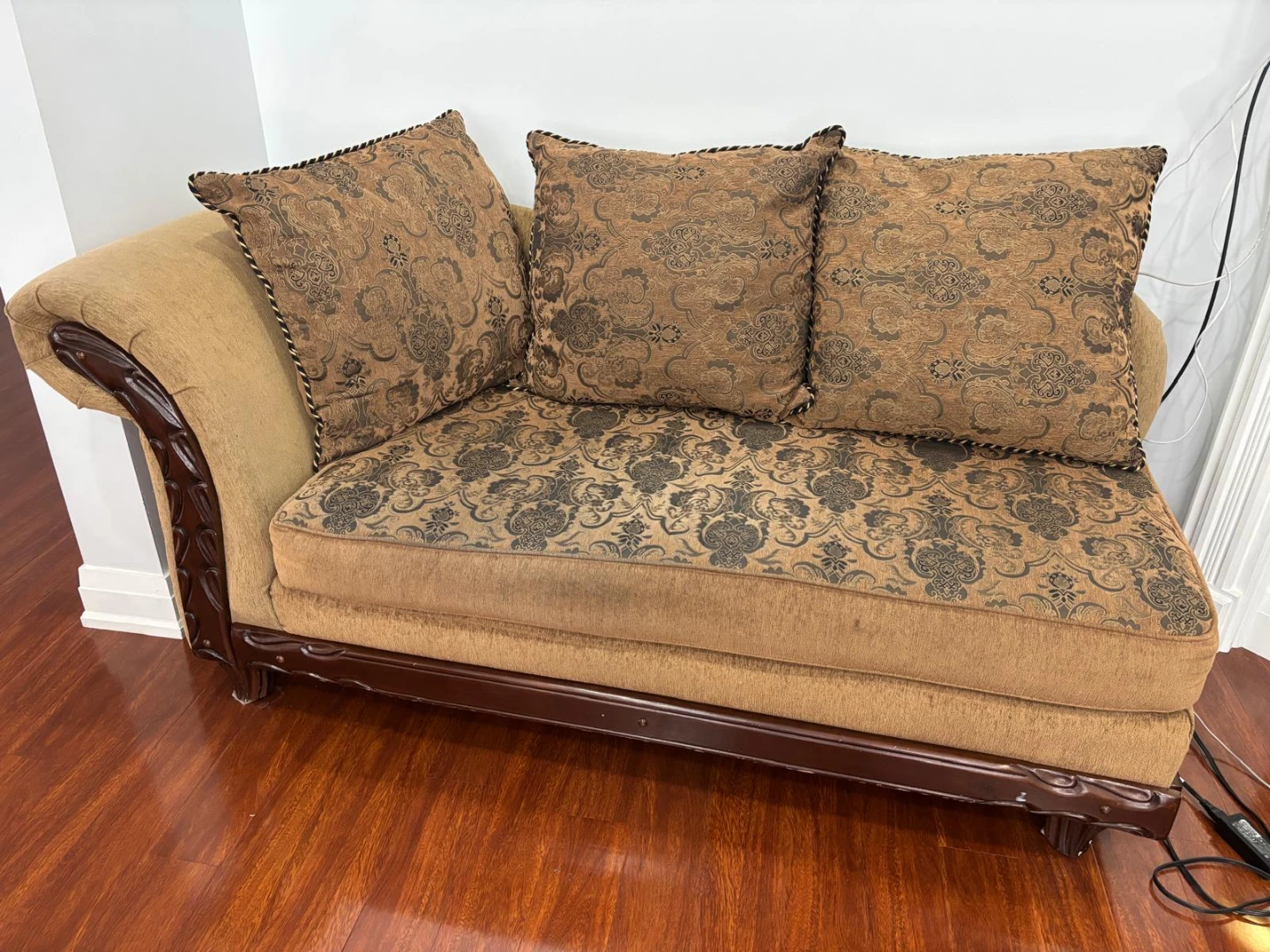 3 Piece Goldish‑Brown Mahogany Sofa Set – $500 (Negotiable) - photo 4