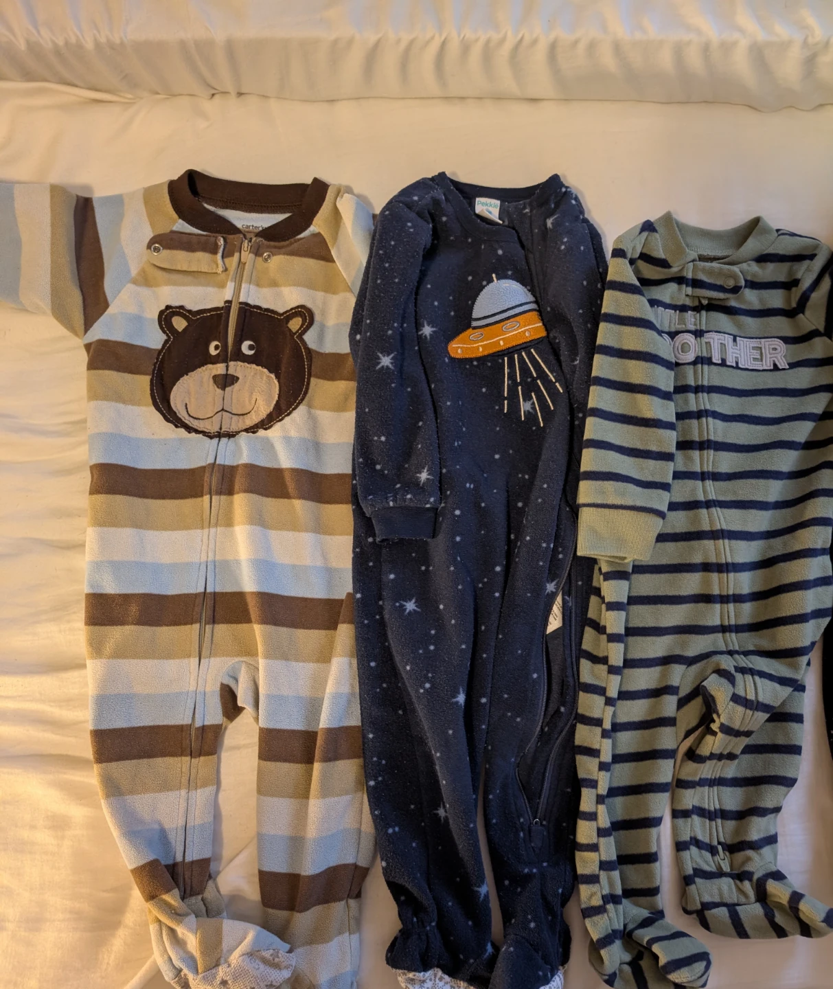 Lot of 7 Carter's Fleece Sleepers 6- 12M
