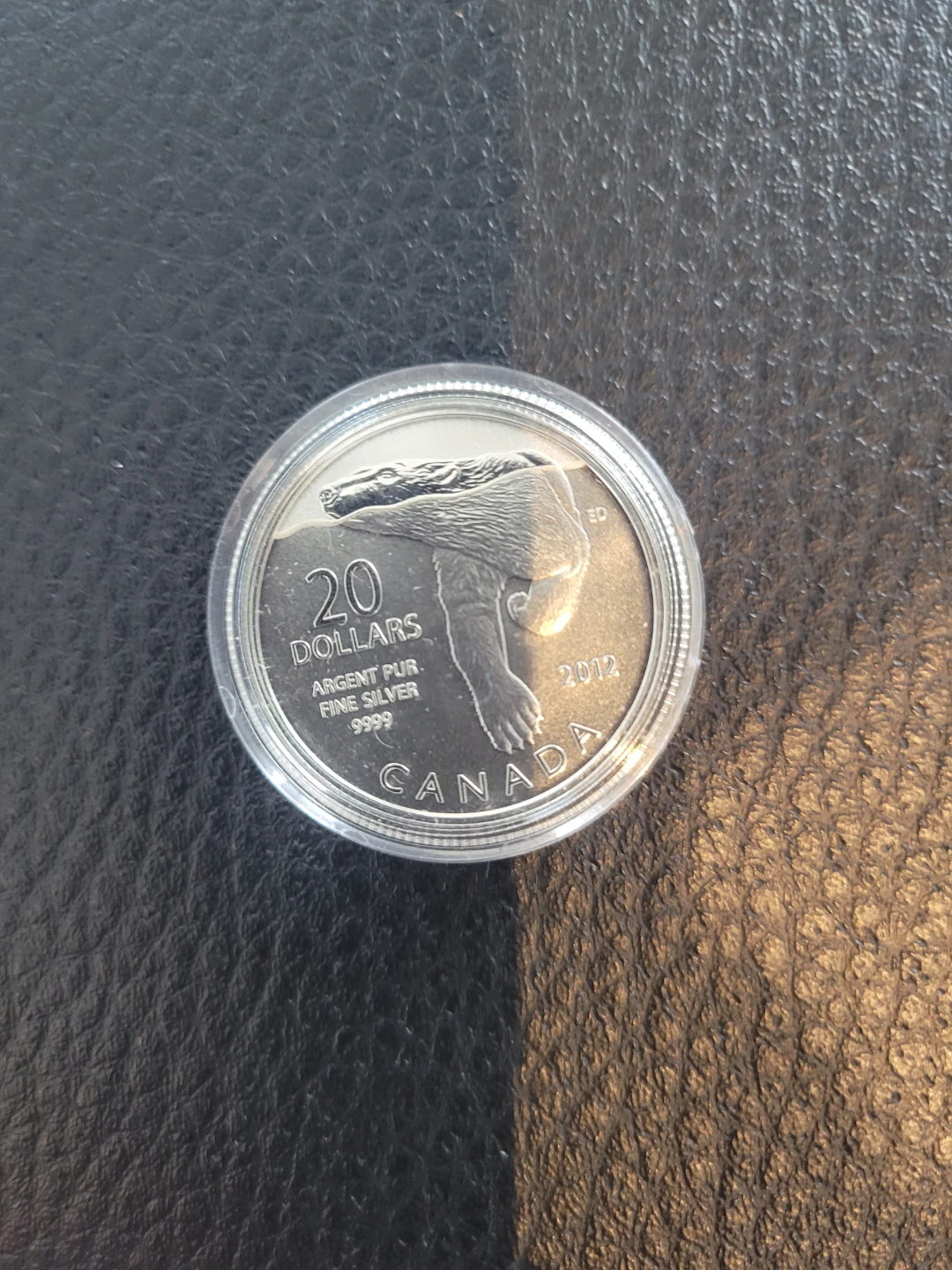 2012 Canada 20 Dollars Fine Silver Polar Bear Coin
