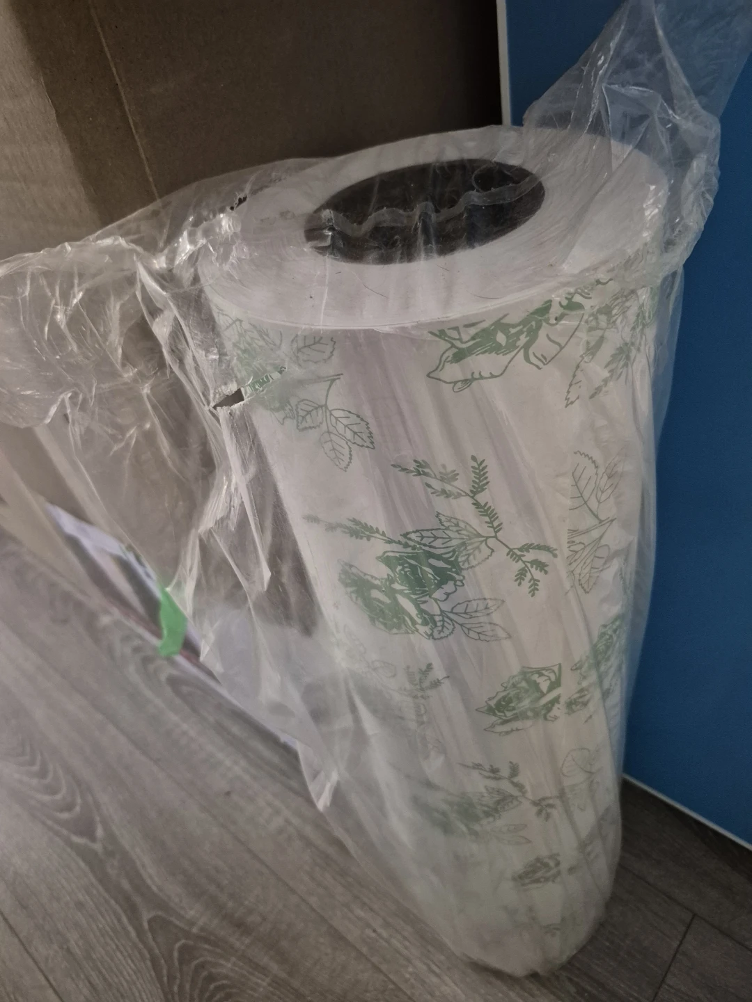Decorative Green Floral Pattern Contact Paper Roll