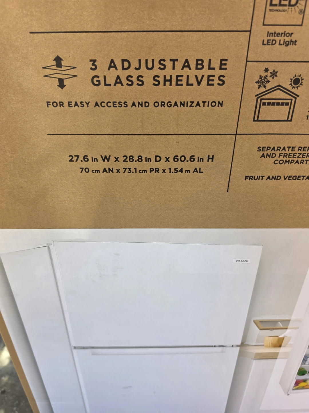 New Vissani 14.2 cu. ft. Top Freezer Refrigerator - photo 2