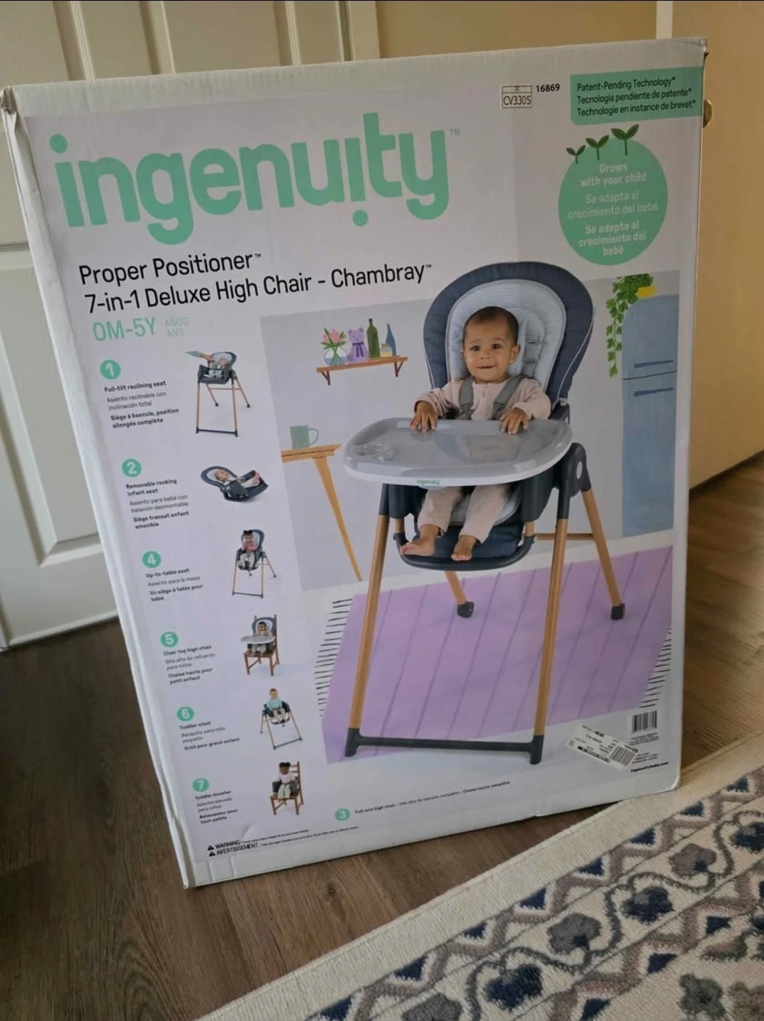 Ingenuity Proper Positioner 7-in-1 Deluxe High Chair