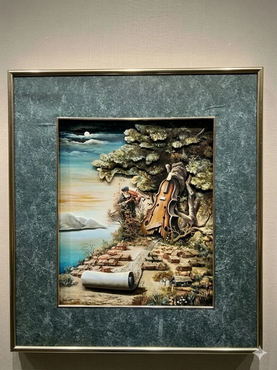 3D "Pastoral Symphony" Israel Rubinstein 20"x23" Framed - photo 2