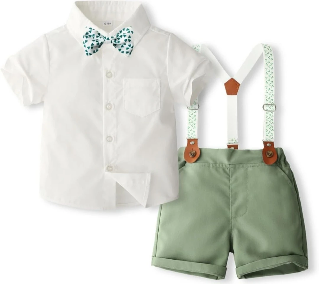 Toddler Boy Outfit Set with Suspender Shorts 🏈
