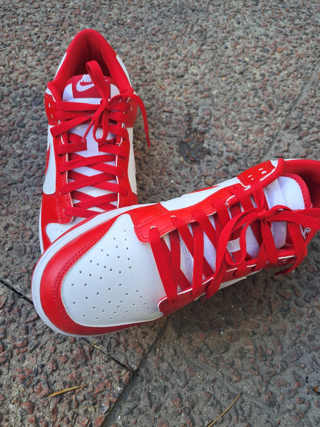 Nike Dunk Low Retro White University Red - photo 3