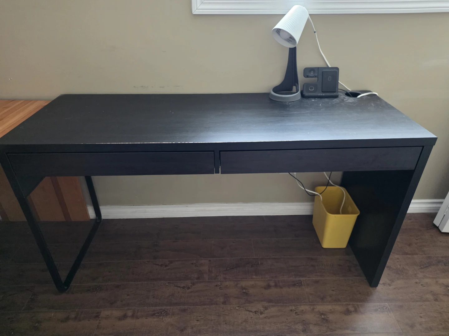FREE OFFICE CHAIR INCLUDED! IKEA Black-Brown Desk