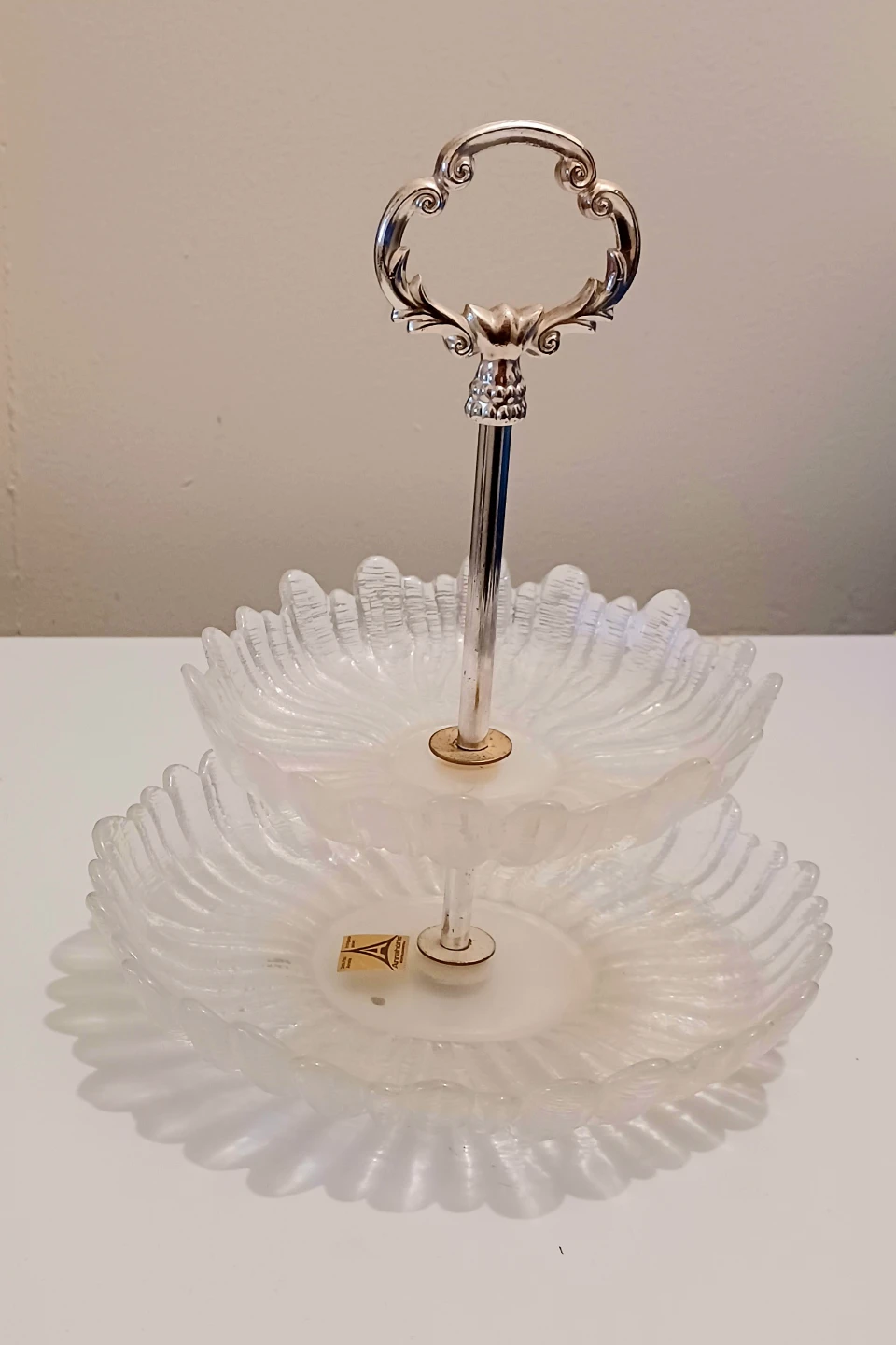 German Annahutte Crystal Serving Tray - photo 4