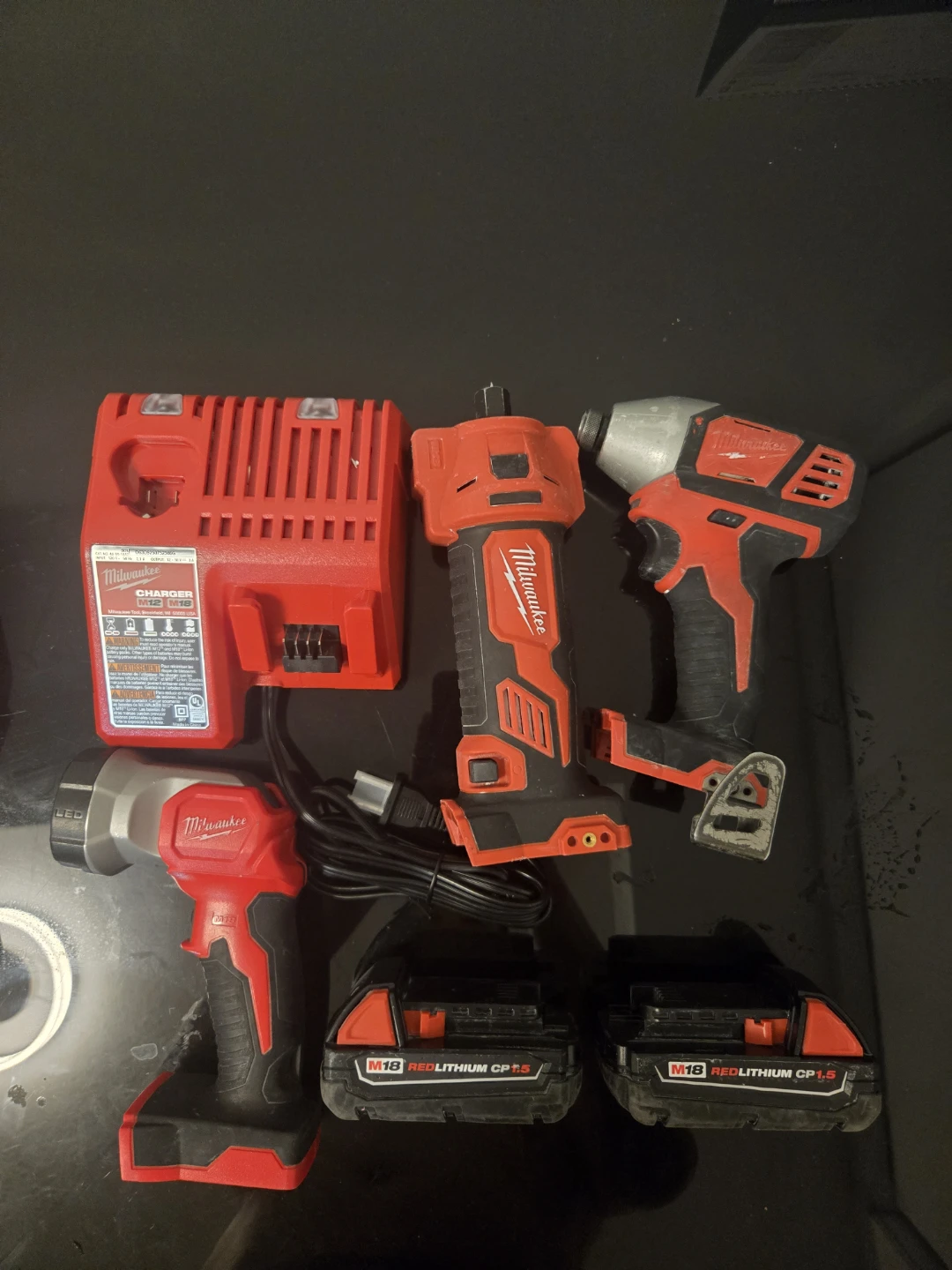 Milwaukee M18 Tool Set with Charger and Batteries