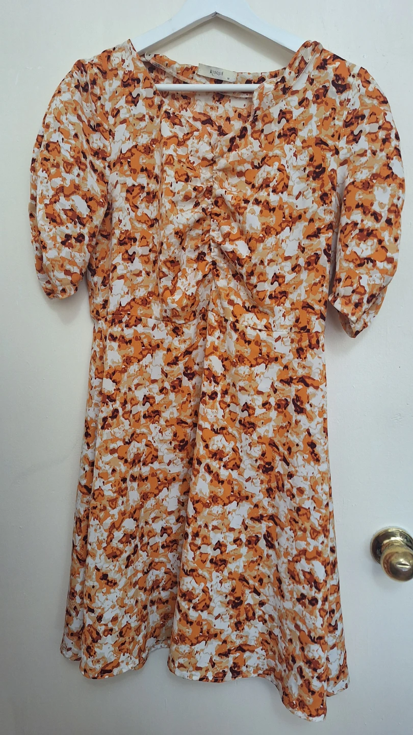 Risque Orange Print Dress