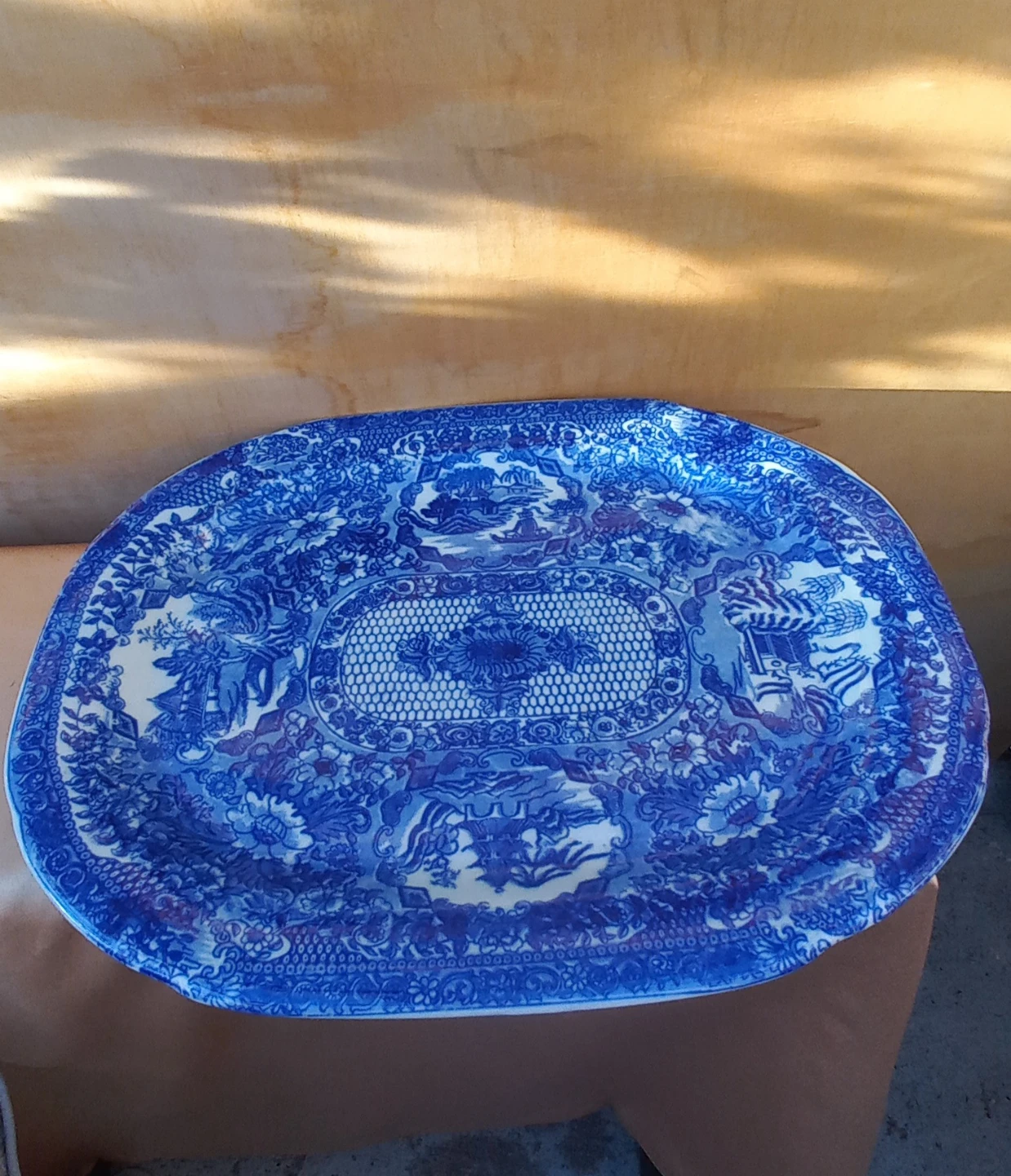 Blue and White Ceramic Serving Platter - photo 2
