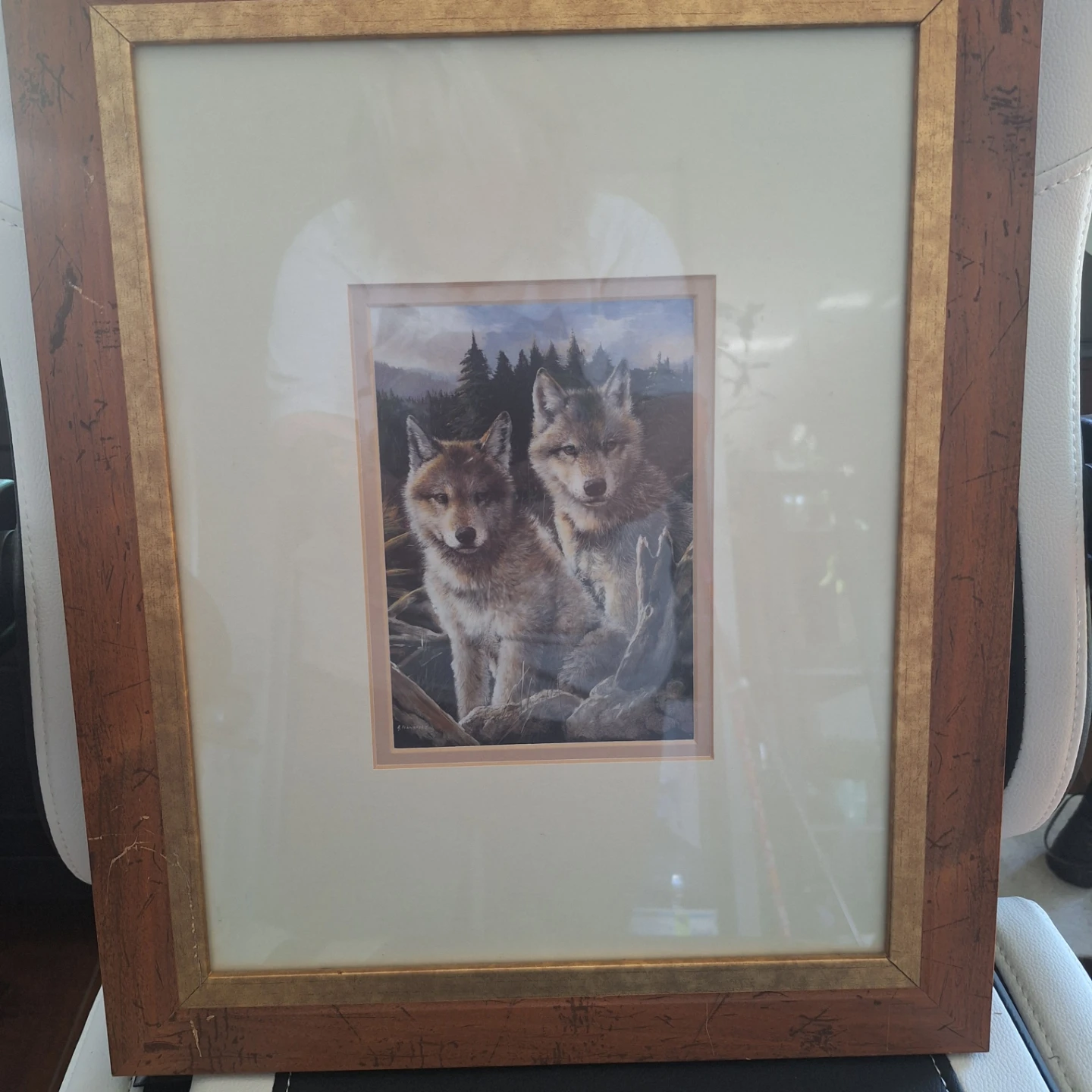Contemporary Canadian Art Card - Wolf Pups by Amneris Fernandez