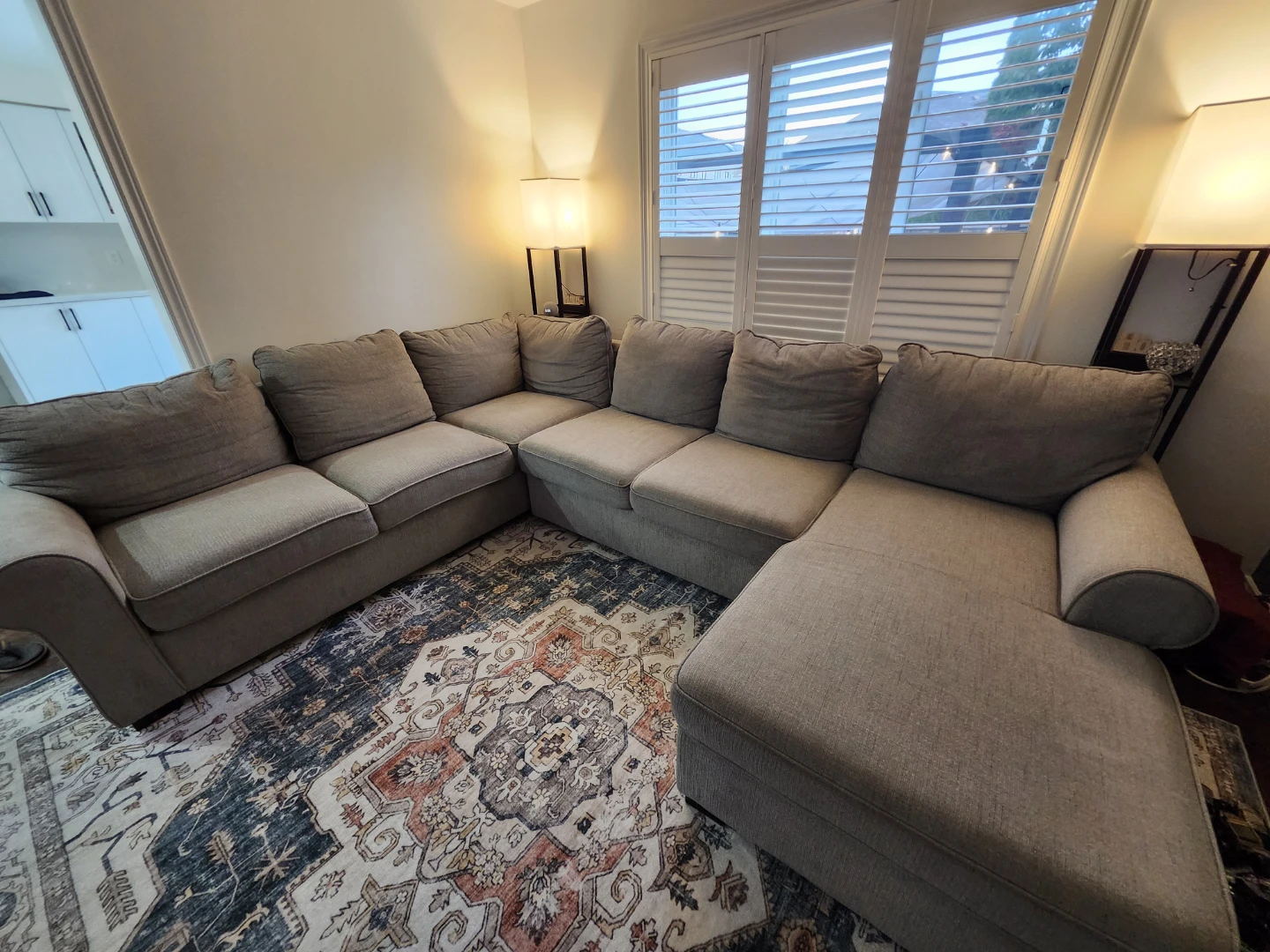 The Brick U-Shaped Sectional — Light Grey — MUST GO - photo 2