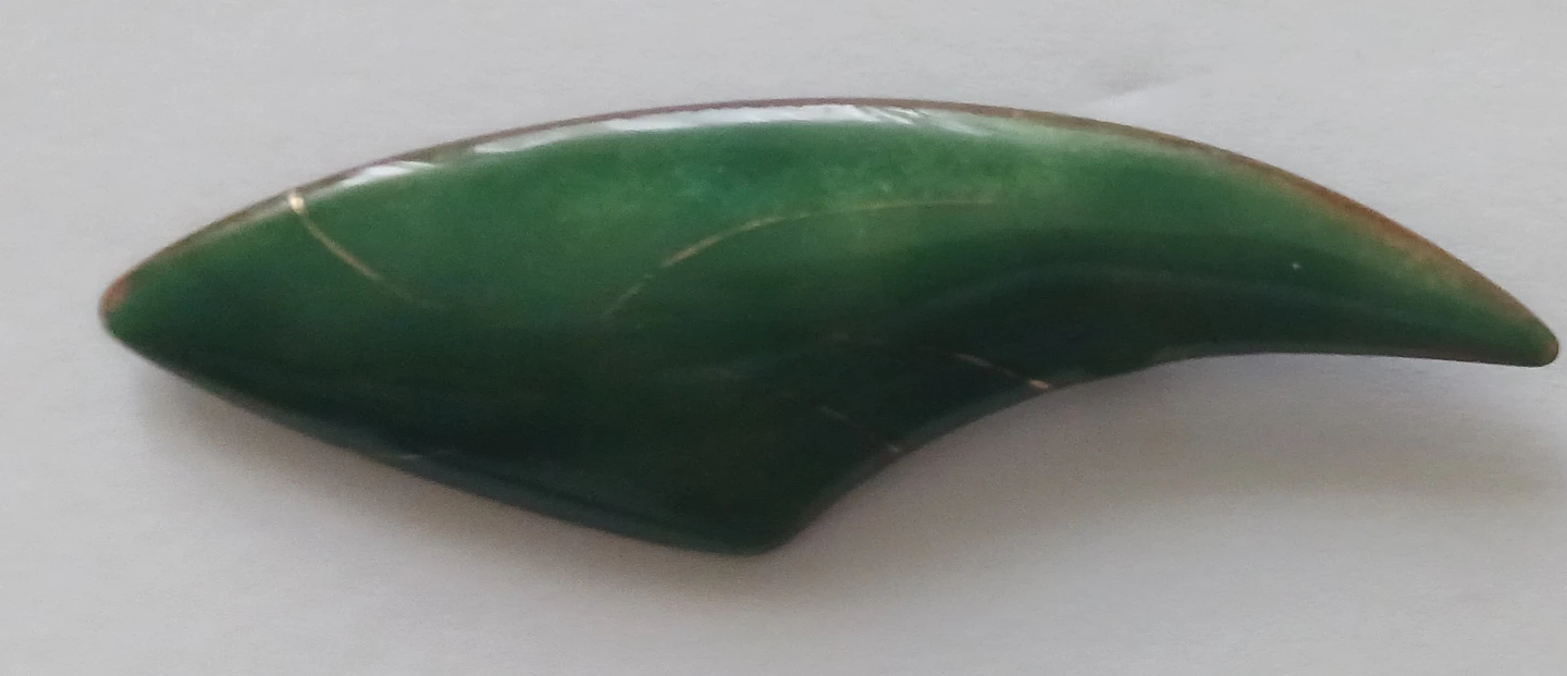 L. Perrine Green Abstract Brooch - photo 2