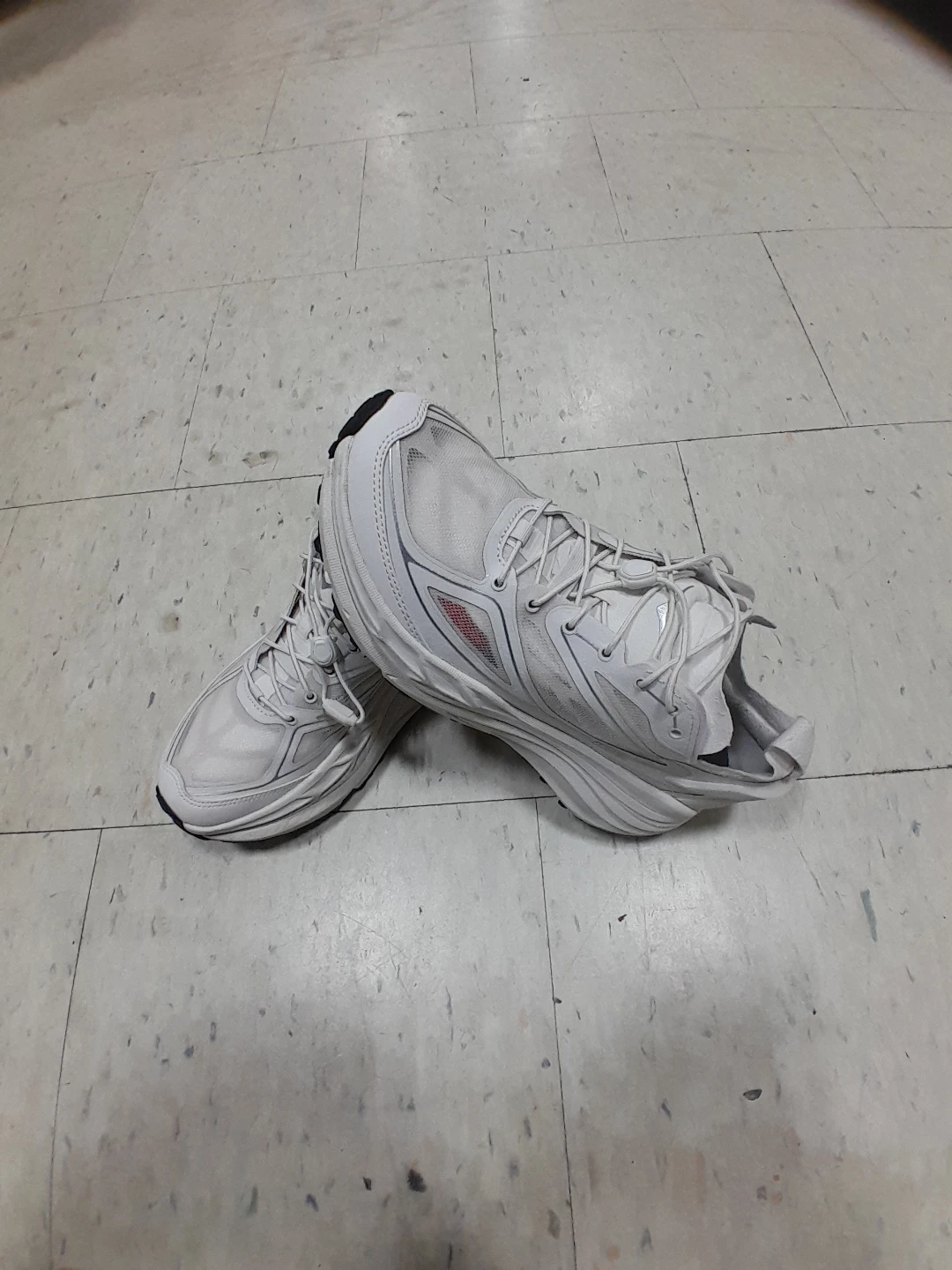 HOKA White Running Shoes Men's Size 10 - photo 2