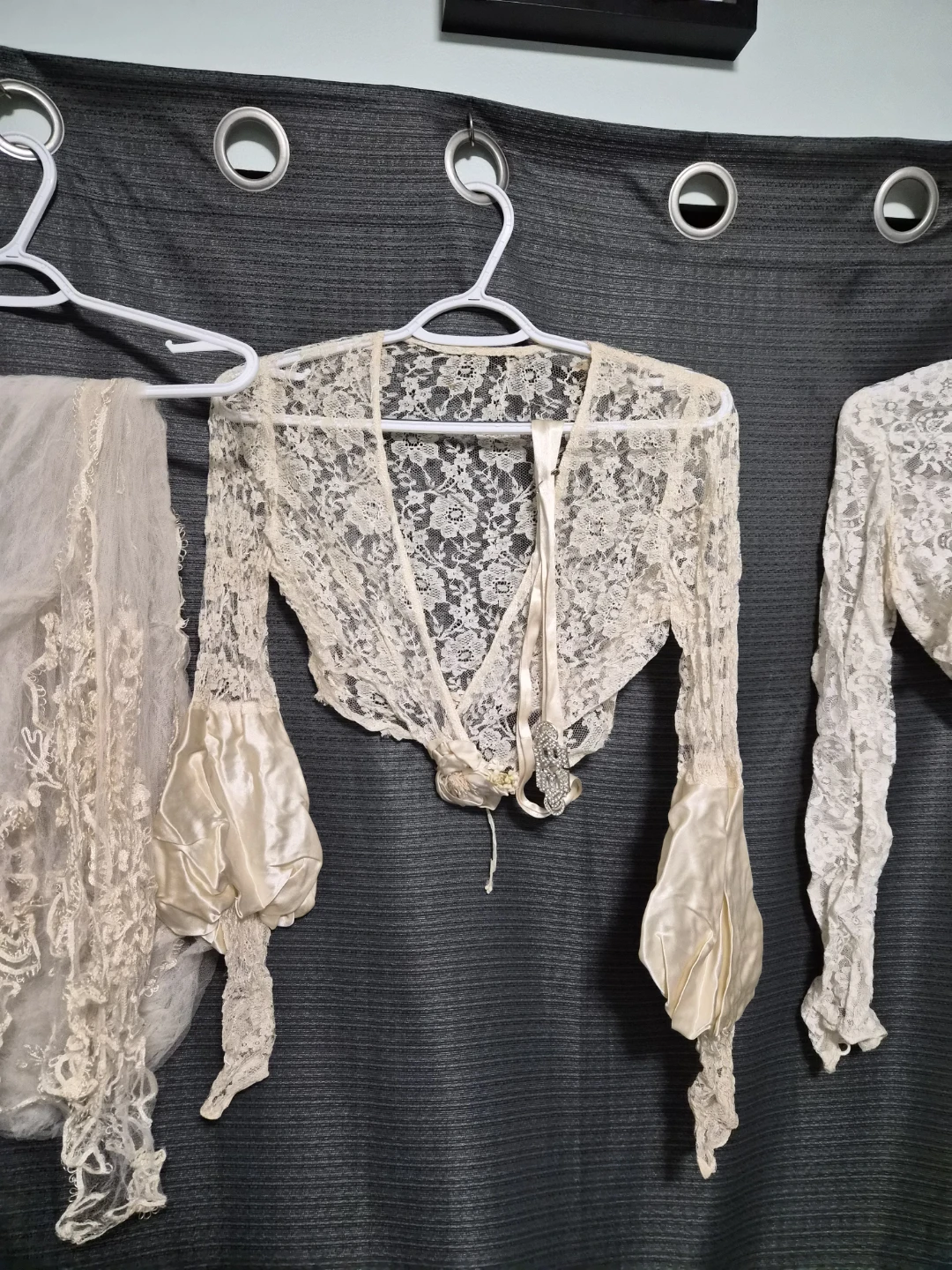Vintage cream lace dress and bolero set