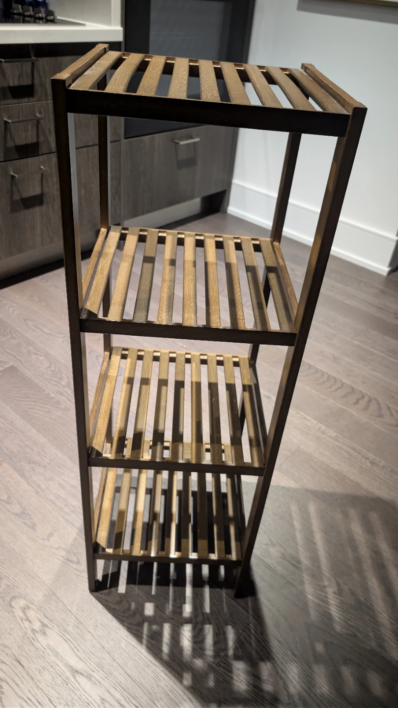 Brown shelf bamboo style dark brown bathroom shelf storage