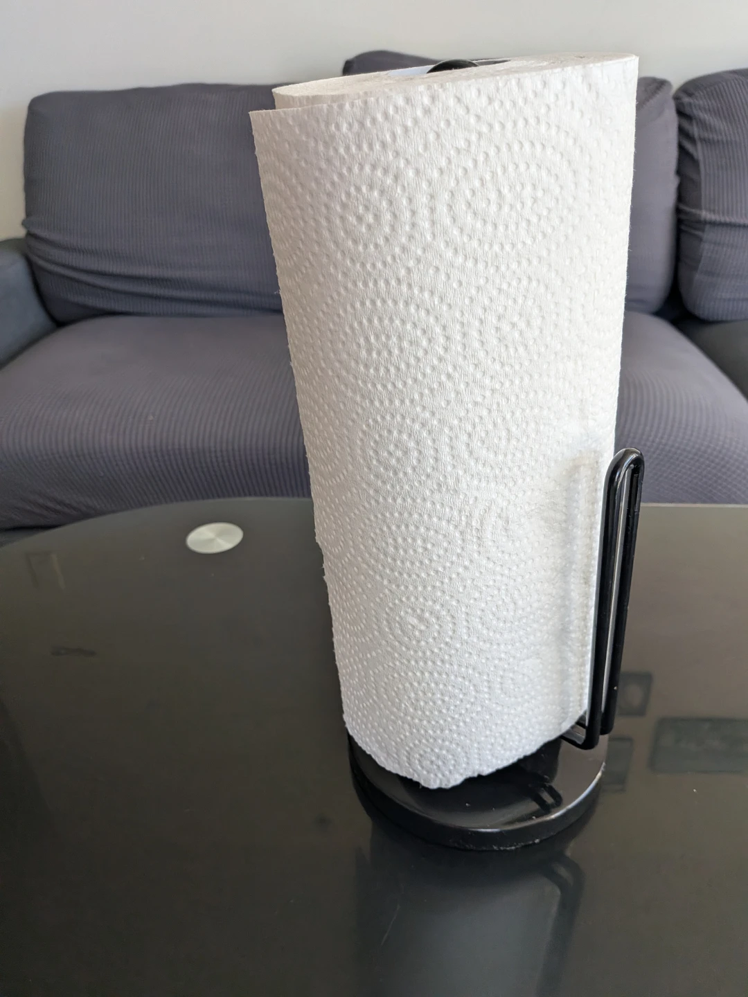 Black Metal Paper Towel Holder