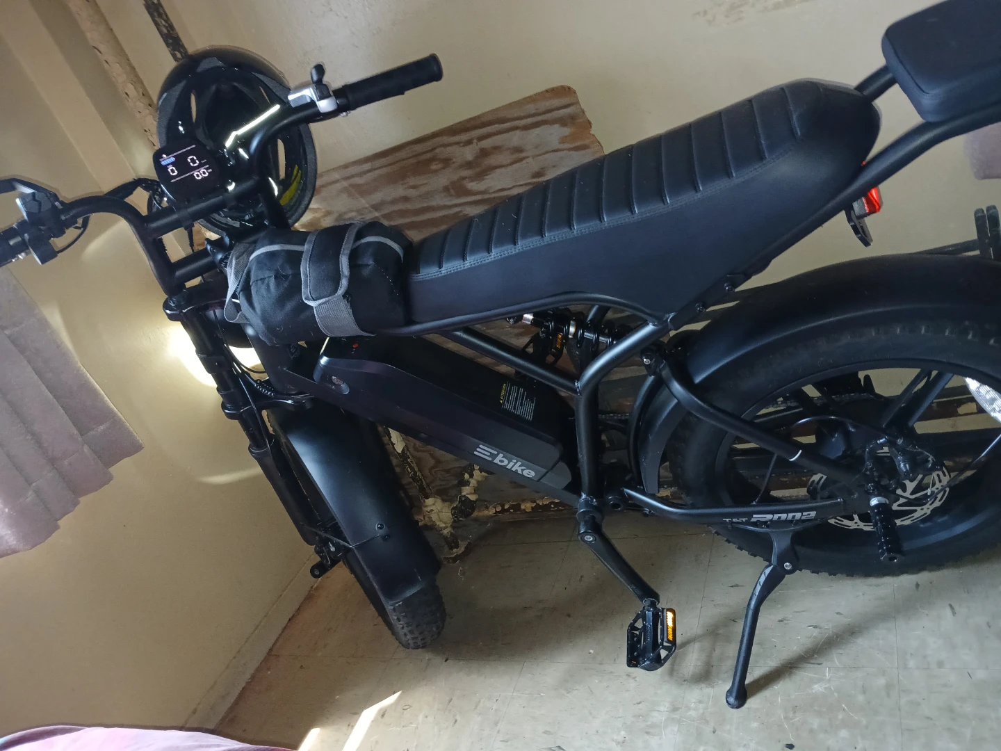 Black Electric Bike with Fat Tires