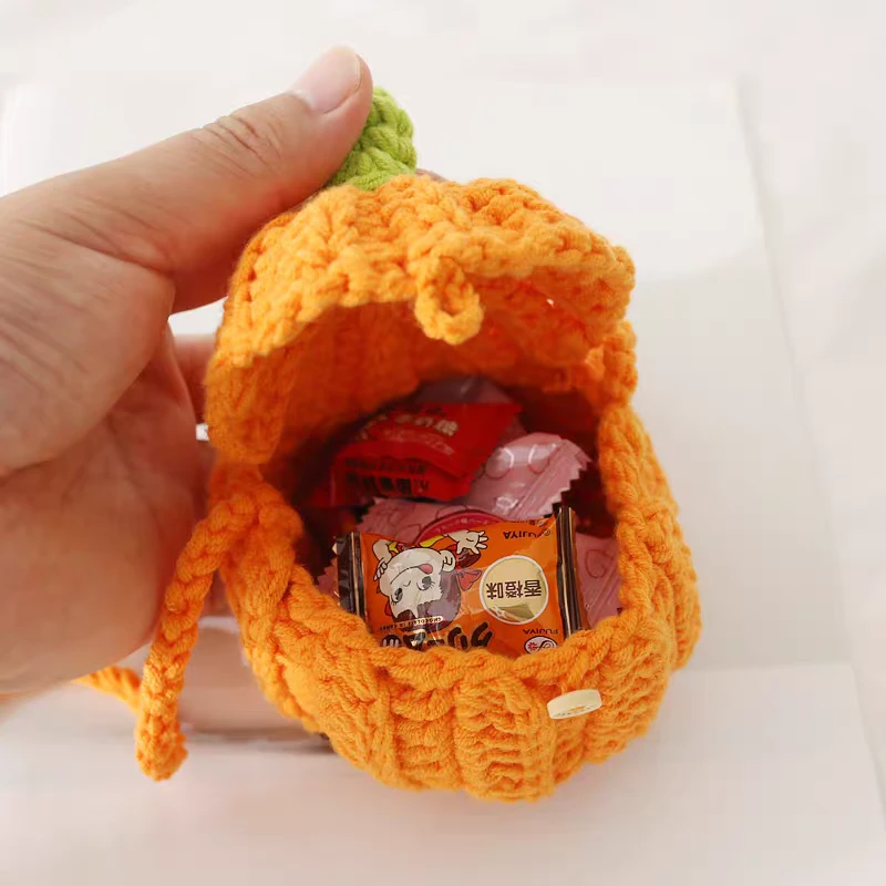 Halloween  Hand-crocheted pumpkin crossbody bag - photo 3
