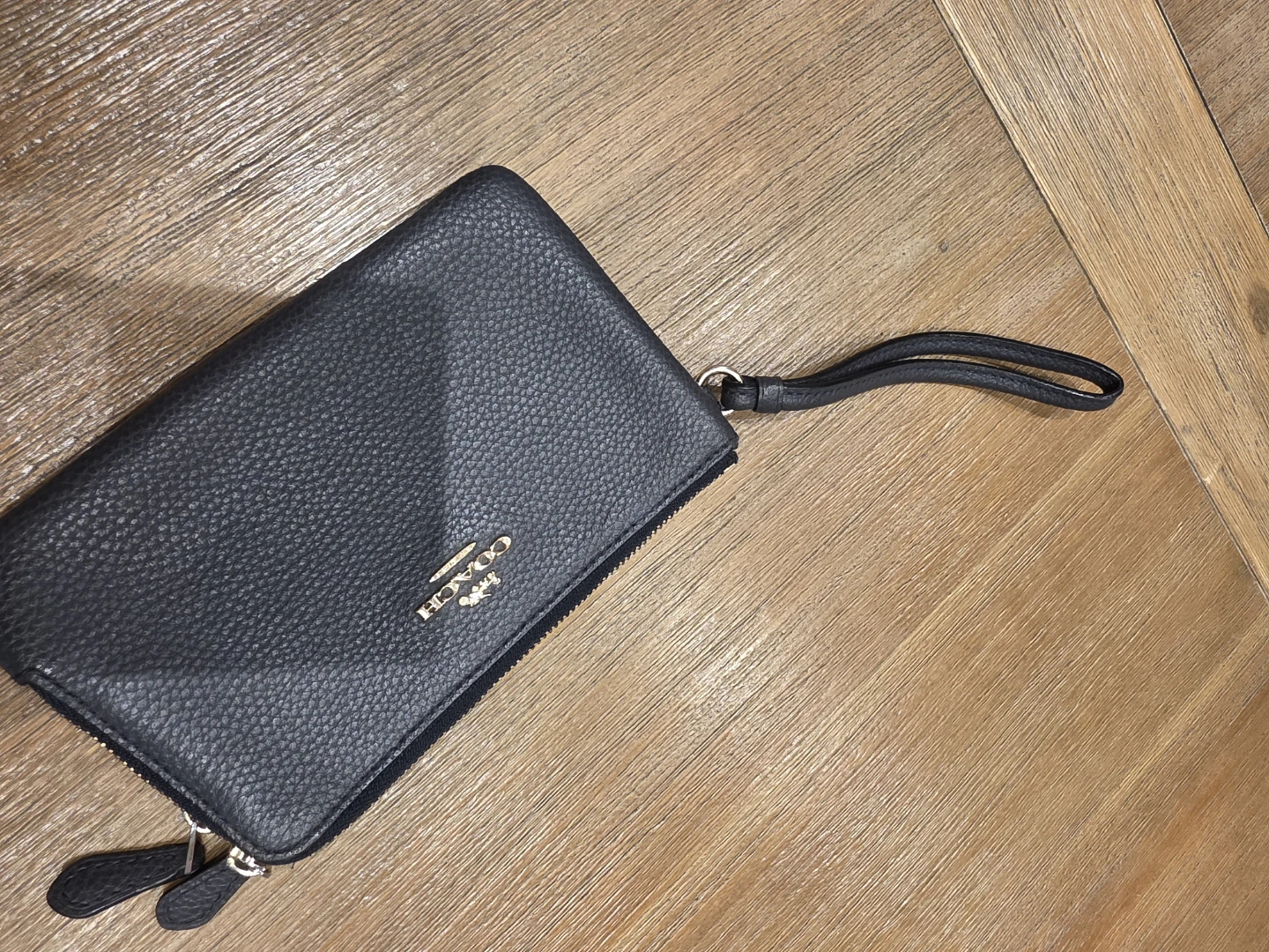 Coach Double Zip Wristlet Black - photo 2