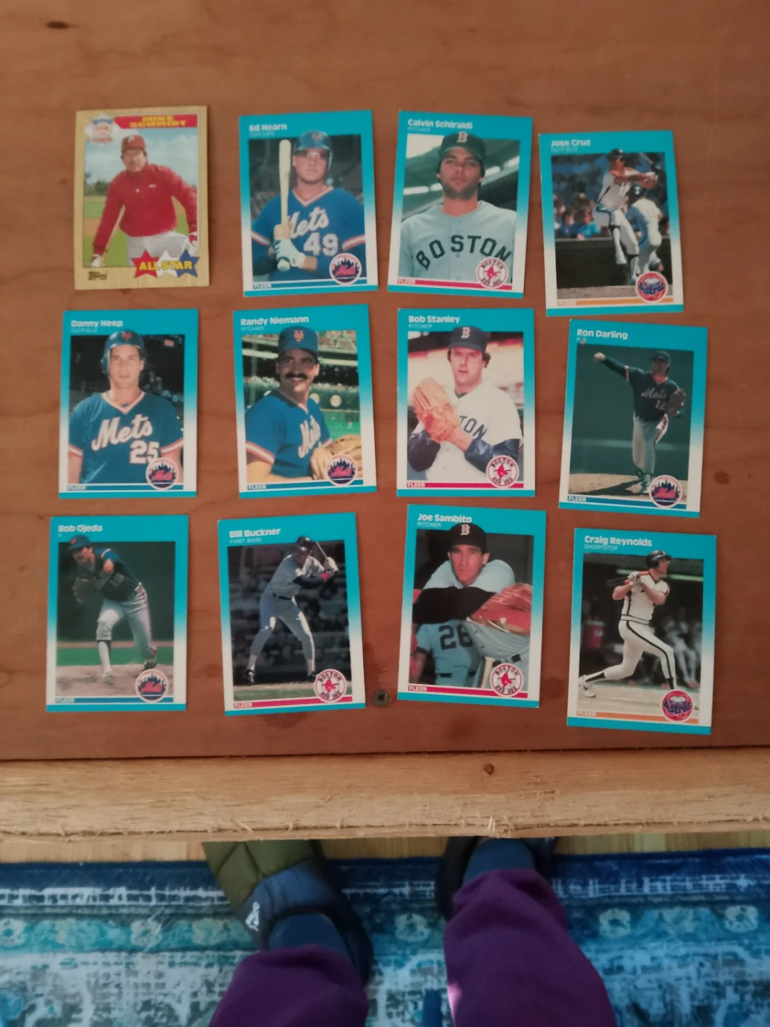 Set of 11 Vintage Fleer Baseball Cards