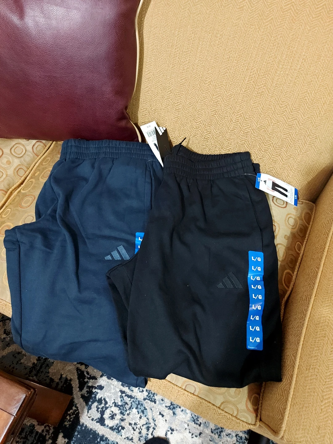 2 for $35. Two pairs of Adidas sweatpants, size Large