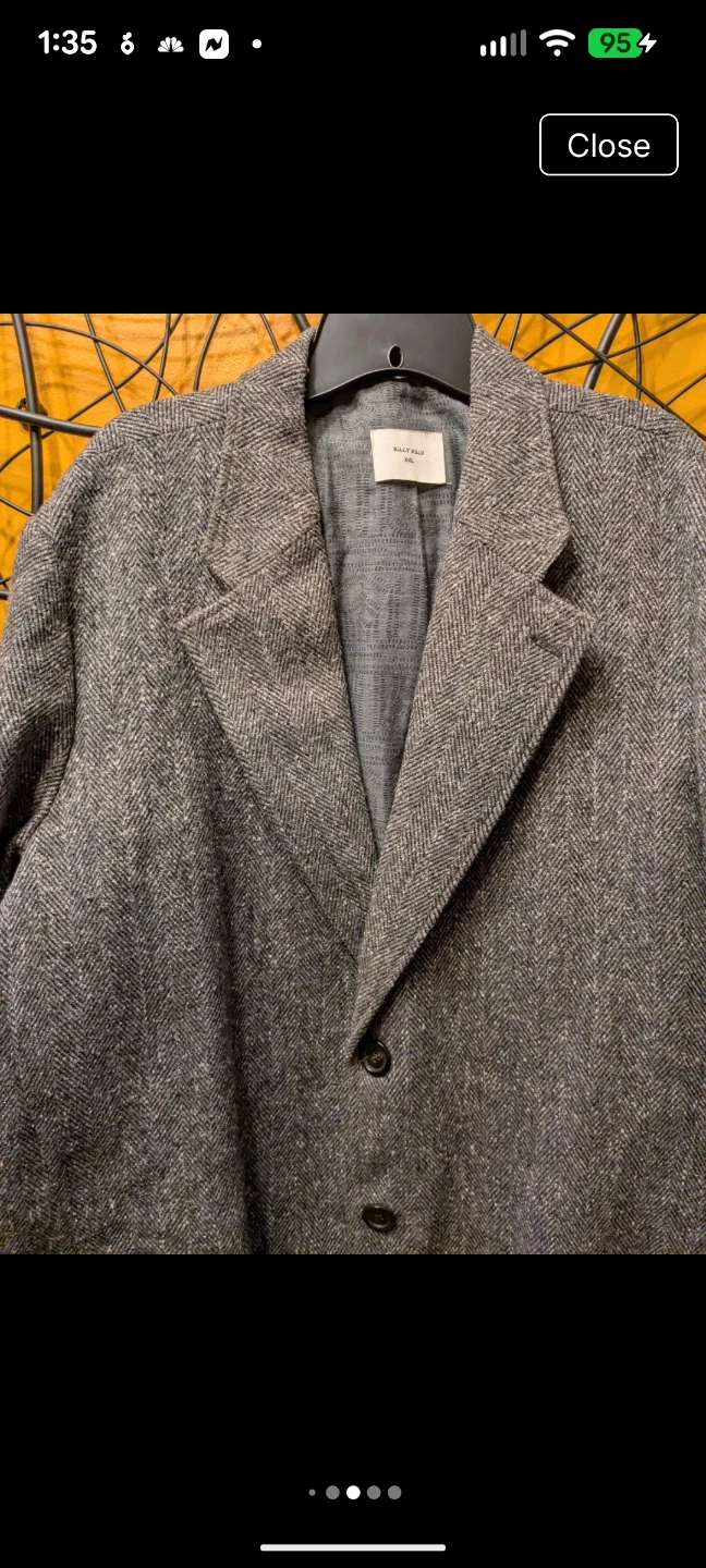Billy Reid Men’s Tweed Herringbone Overcoat - photo 5