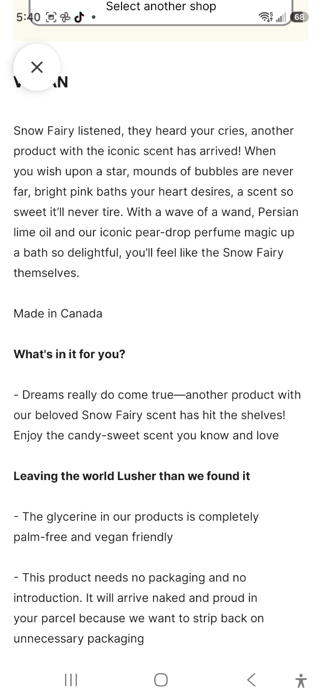 Lush Snow Fairy Magic Wand Reusable Bubble Bath - photo 2