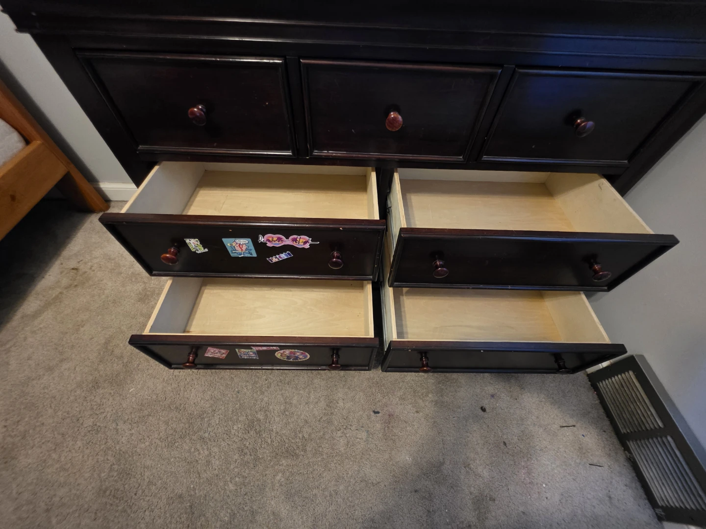 Dark Wood Dresser with 7 Drawers - photo 3