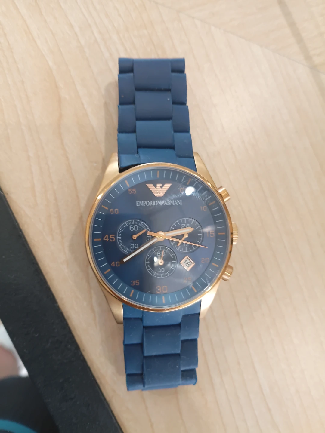 Emporio Armani Chronograph Watch Blue and Gold - photo 3