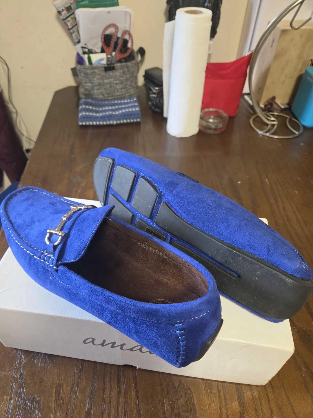Amali Blue Driving Loafers