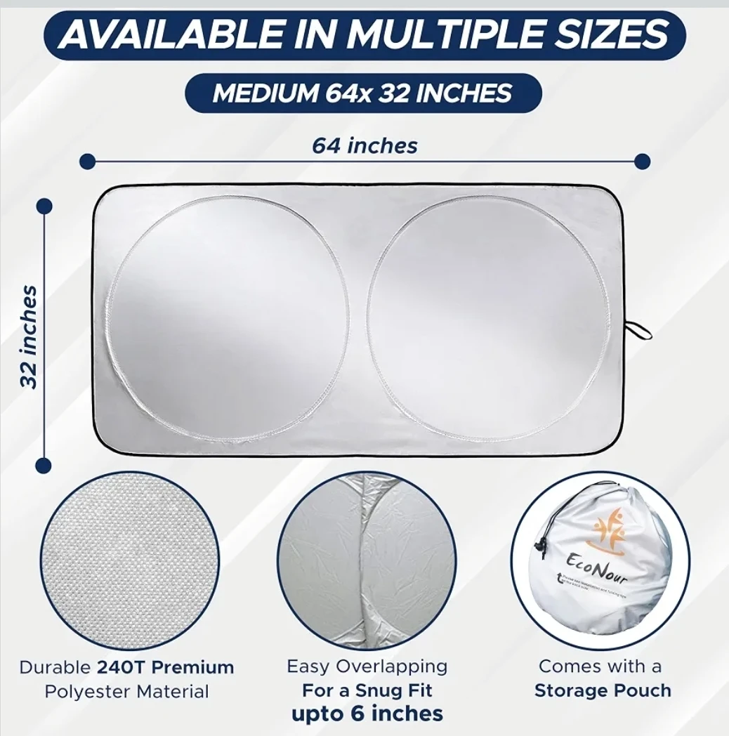 Car Windshield Sun Shade Medium - photo 5