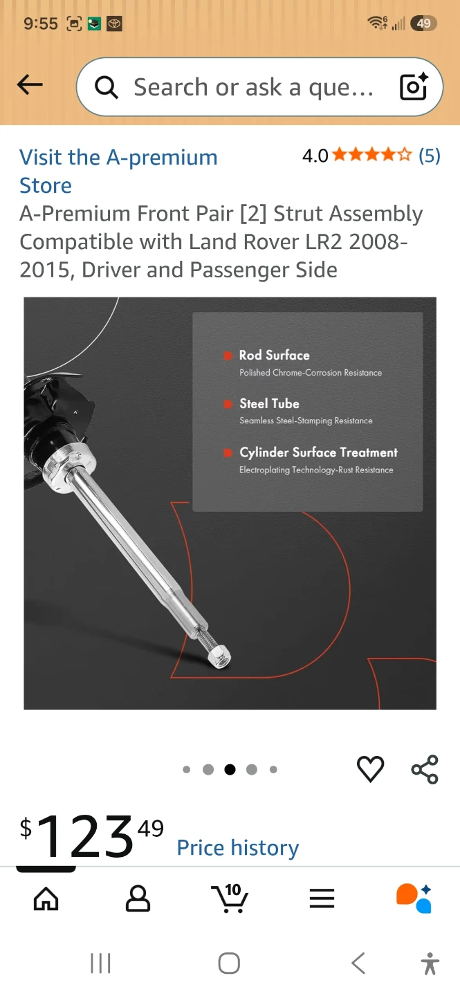 A-Premium Front Strut Assembly for Land Rover LR2 - photo 5