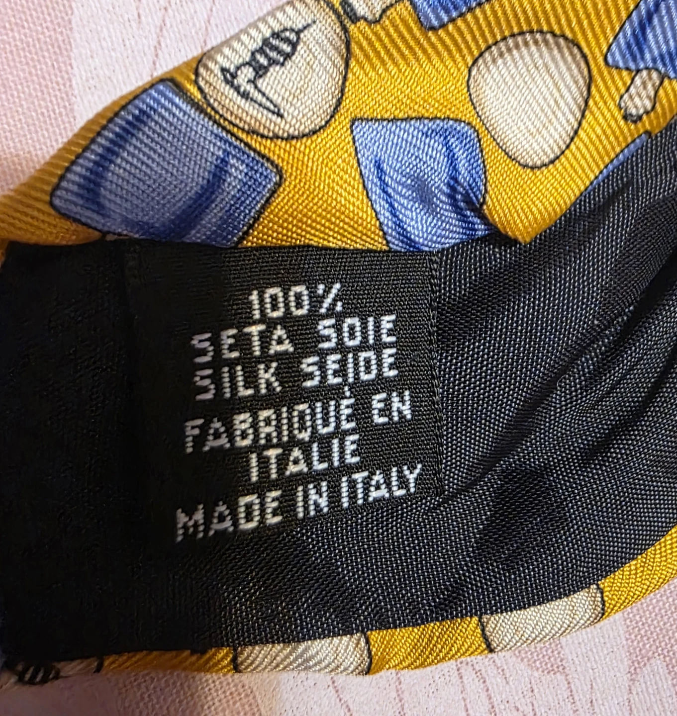 Trussardi Parfums Silk Necktie yellow and blue - photo 3
