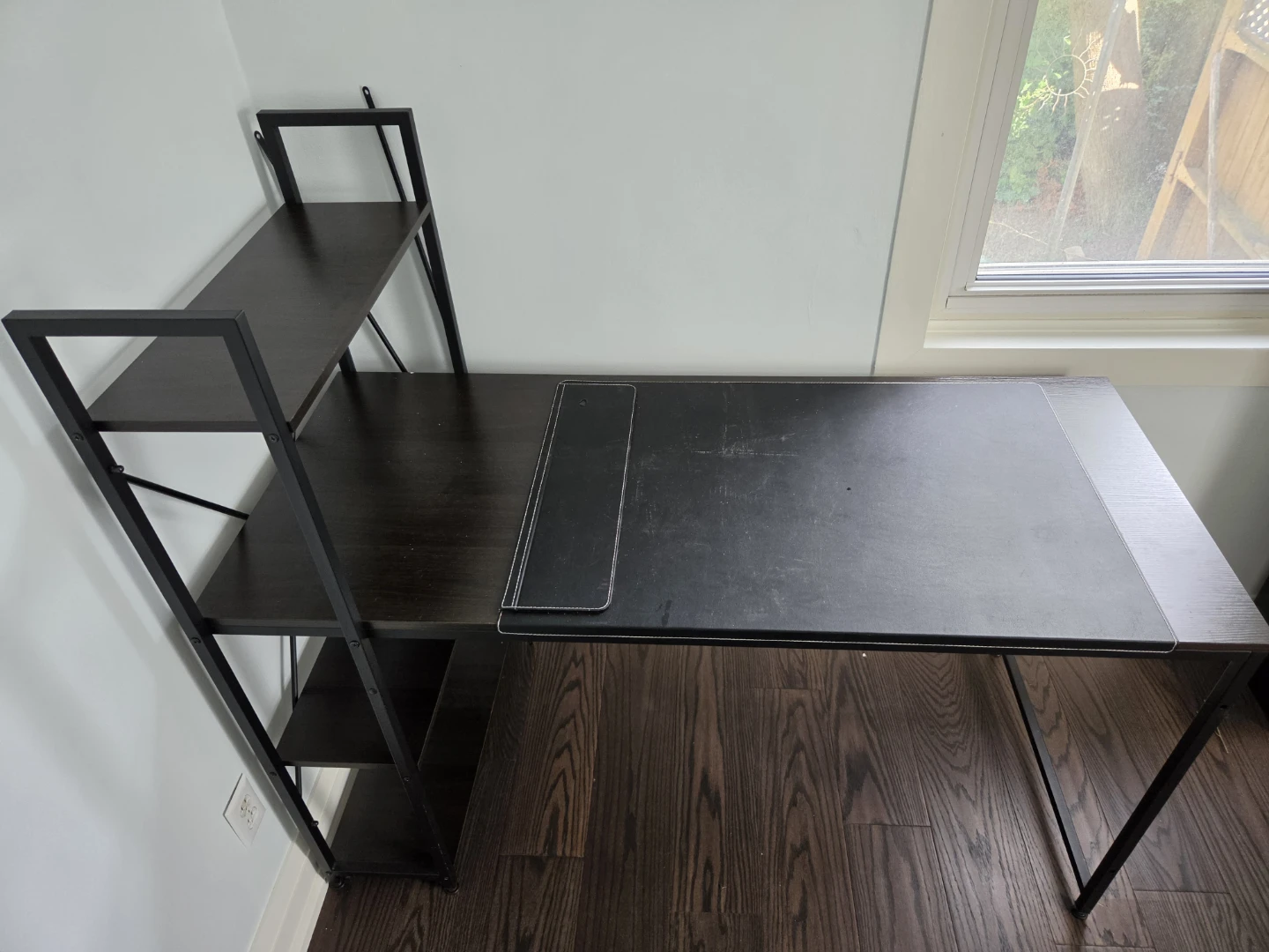 Black Metal Desk with Shelving - photo 2