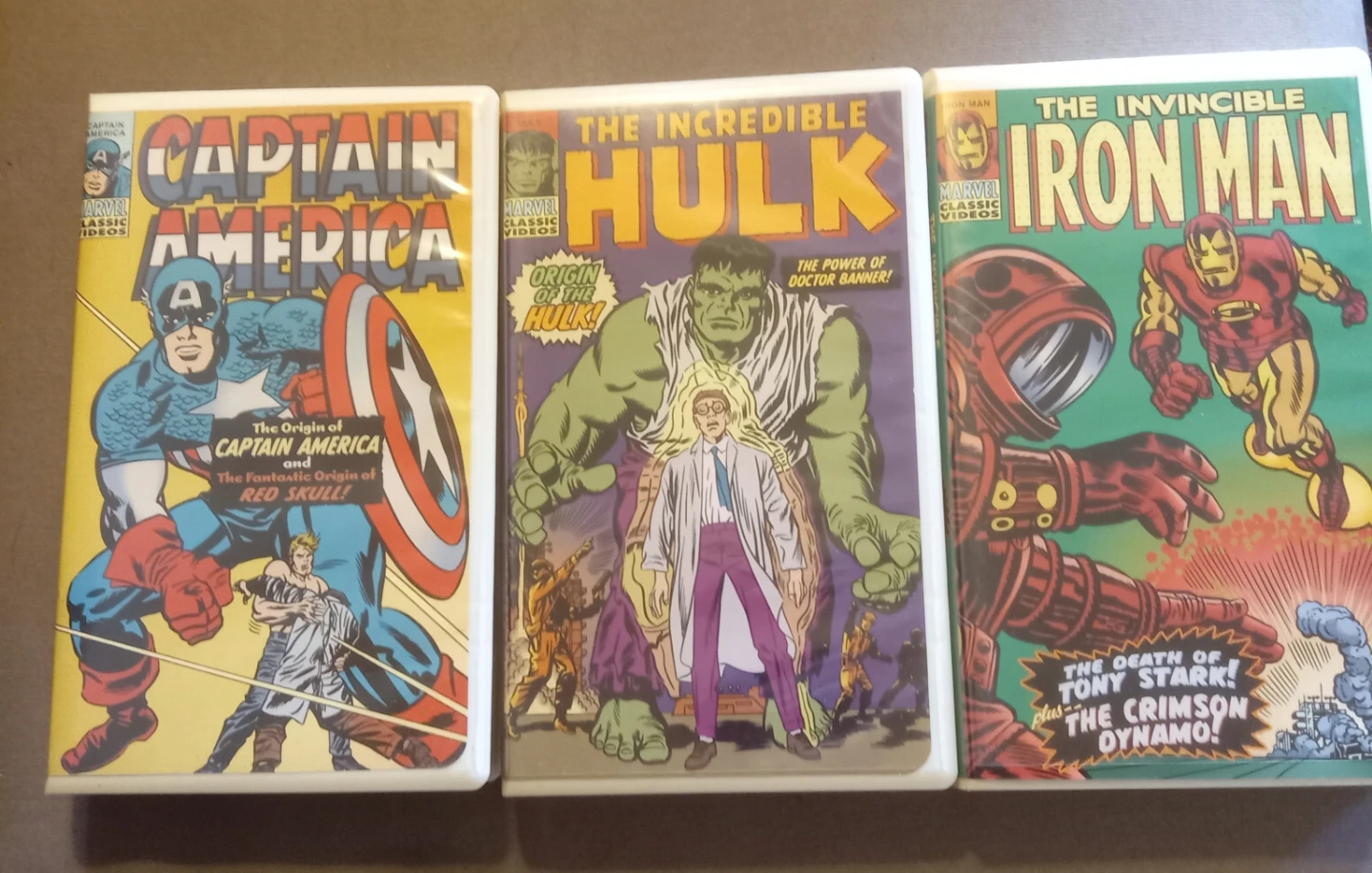 3 Marvel Classic Videos VHS Tapes