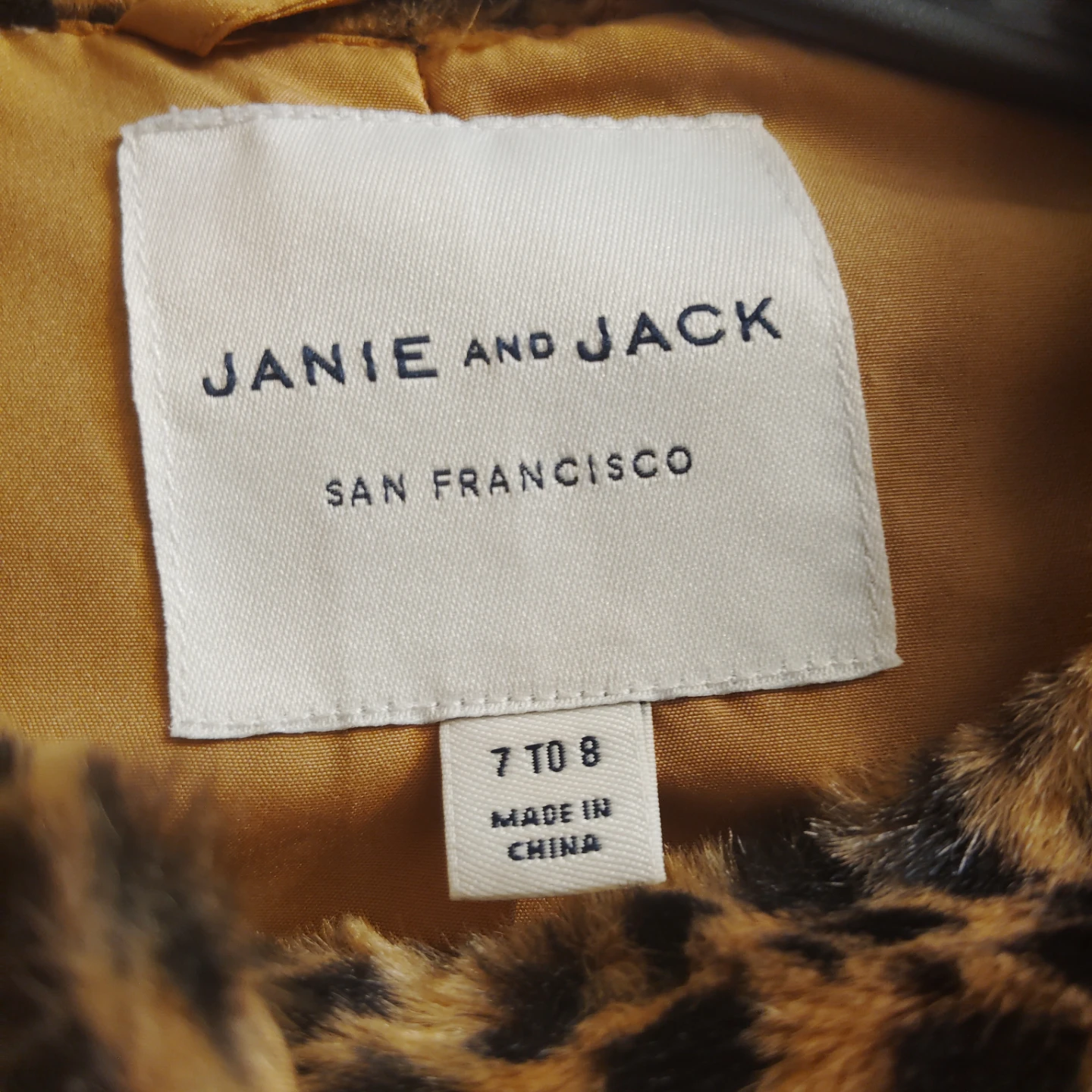 Janie and Jack Girls Faux Fur Leopard Capelet Jacket - Size 7/8 - photo 3