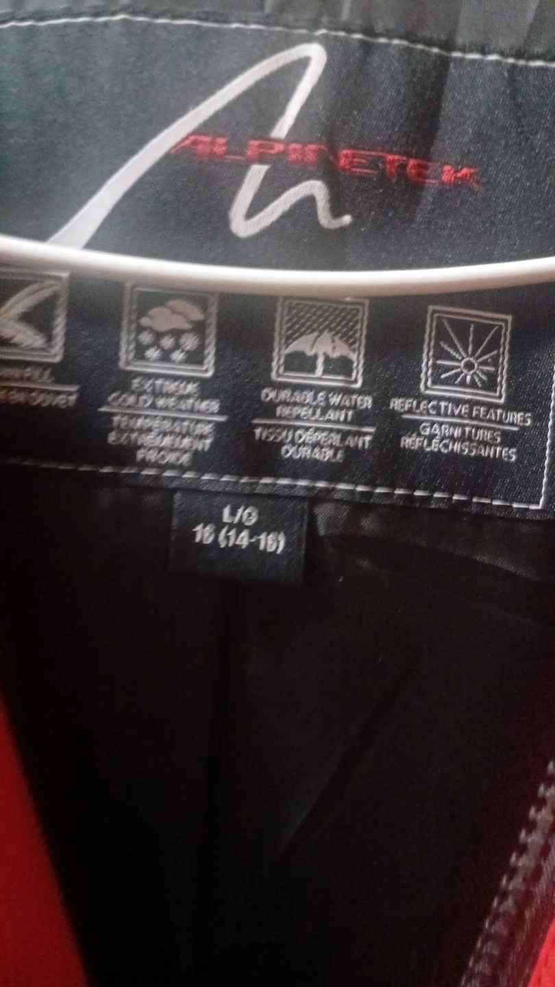 Alpinetek Red Winter Parka Size 16 - photo 2