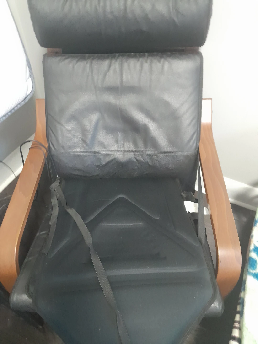 Black Electric Massage Chair Seat Pad