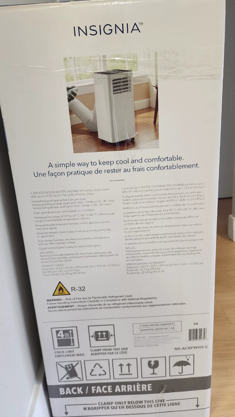 Insignia 8,000 BTU Portable Air Conditioner - photo 2