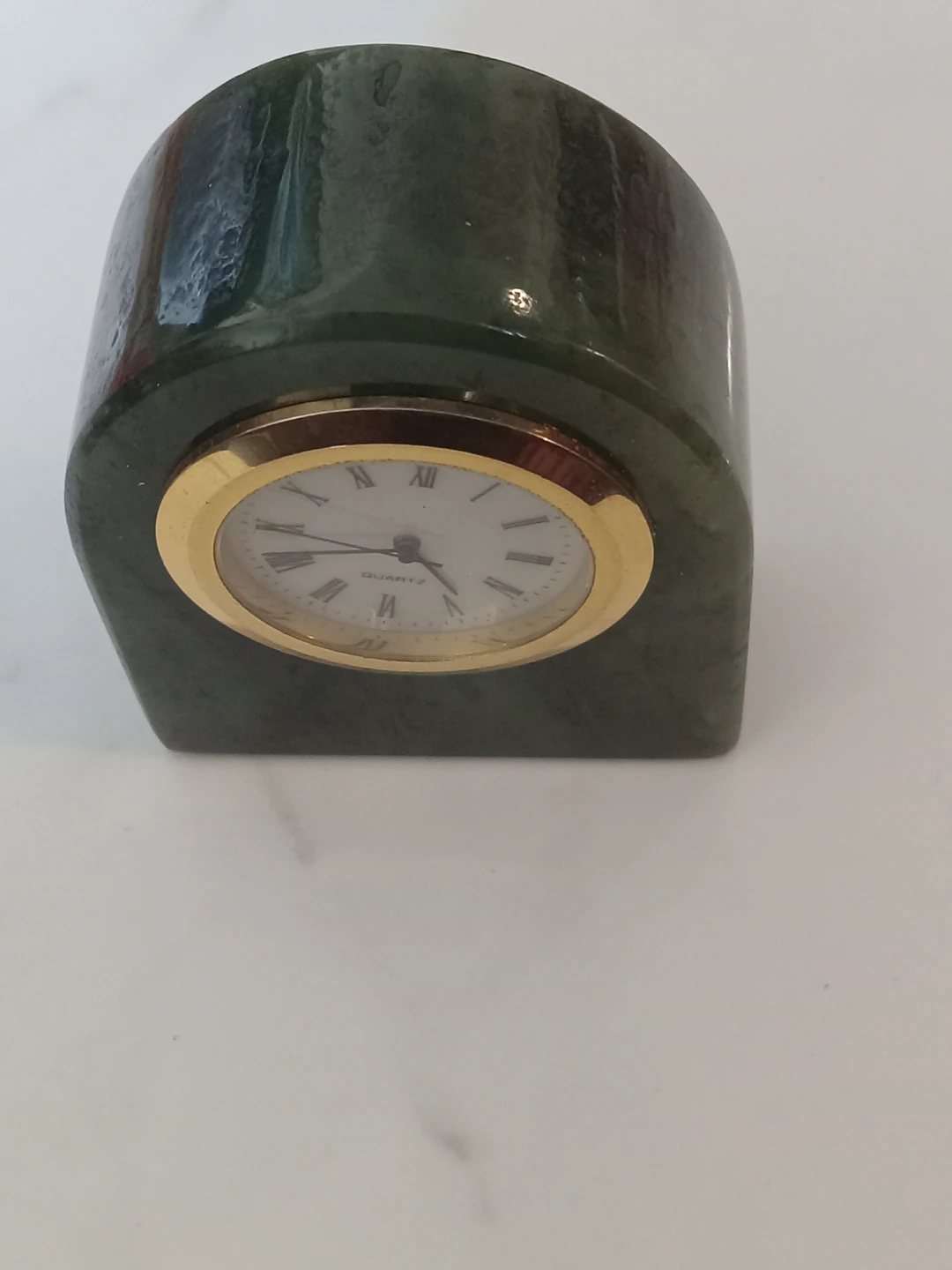 Nephrite Jade Quartz Desk Clock - photo 4