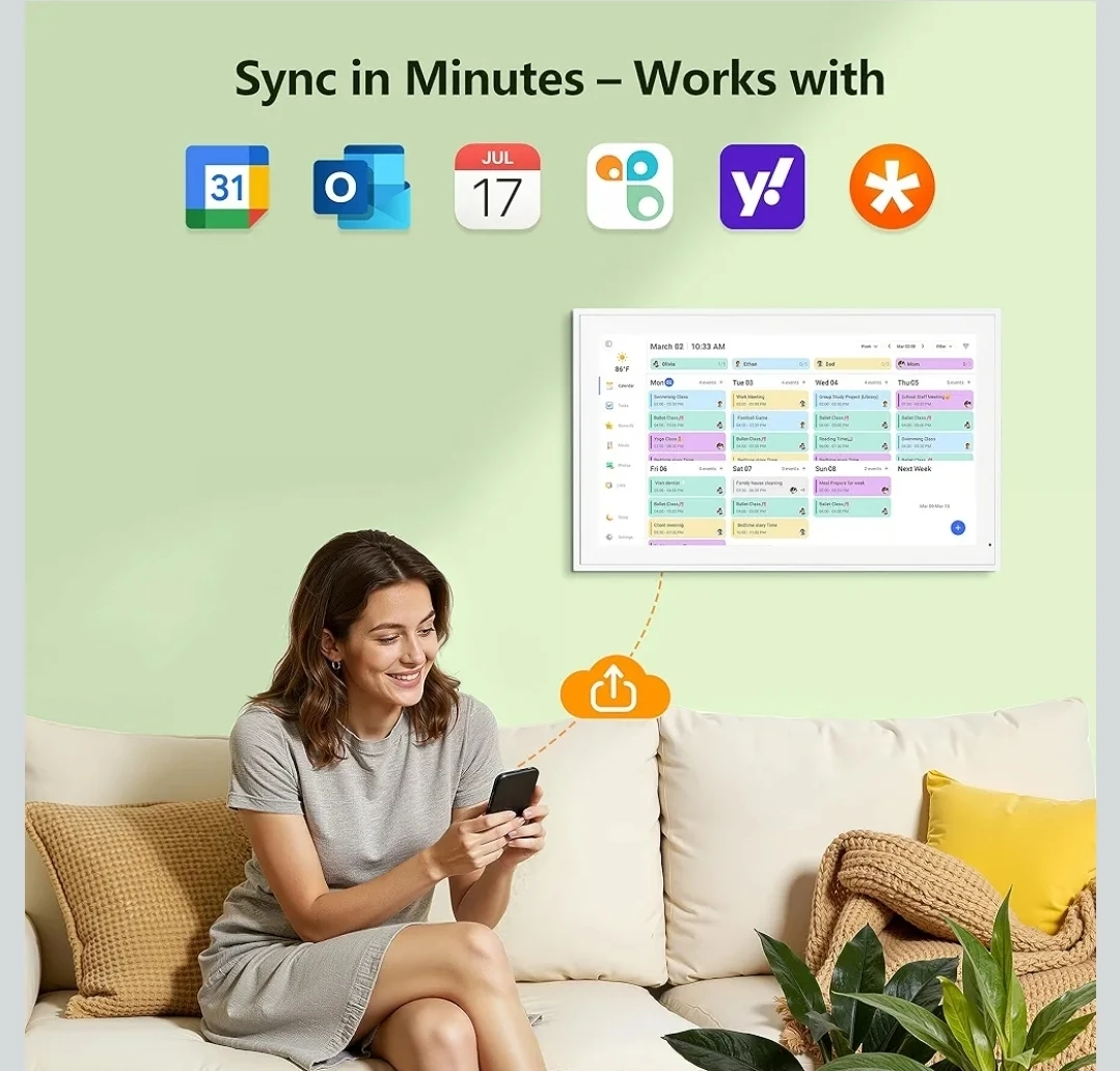 FlyEVfish Digital Calendar,15.6 Inch Electronic Calendar - photo 5
