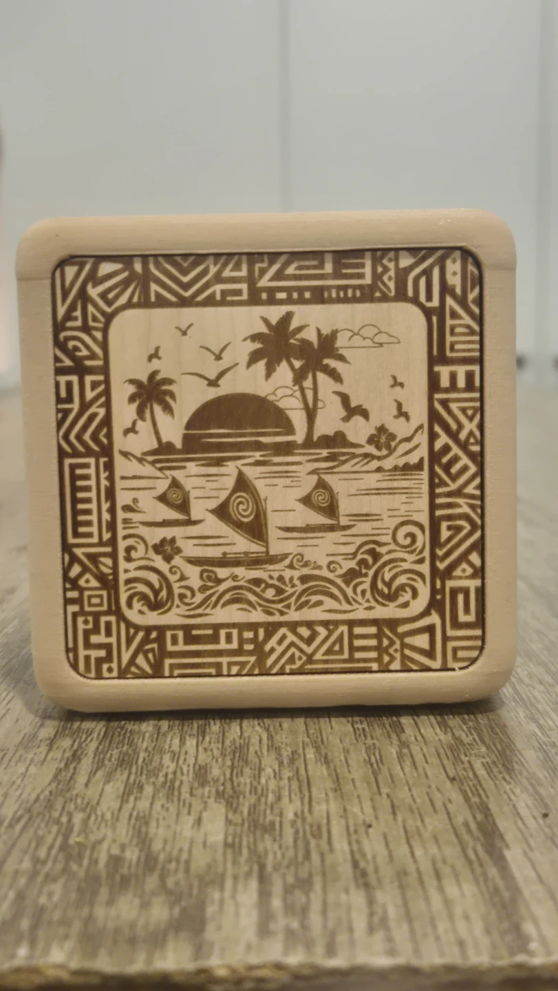 Disney Moana Wooden Music Box 5 songs hand carved - photo 3