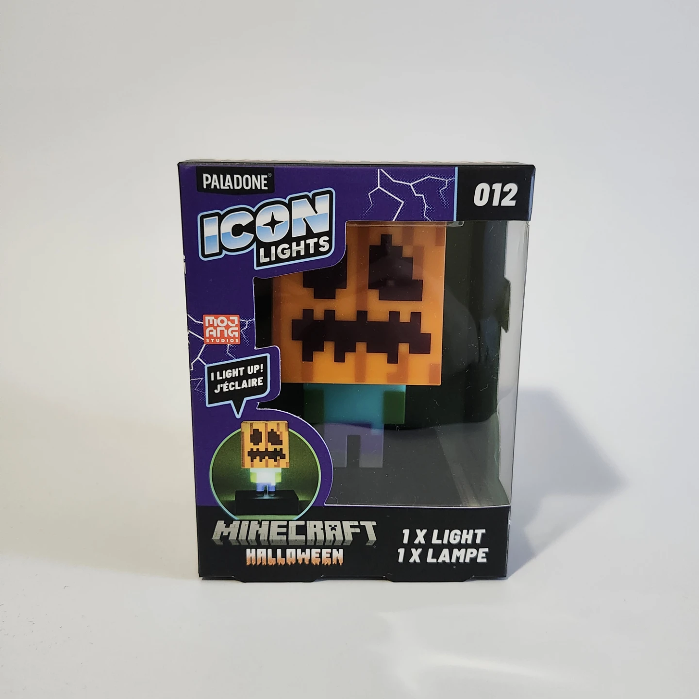 Minecraft Halloween Carved Pumpkin Zombie Icon Lights Paladone